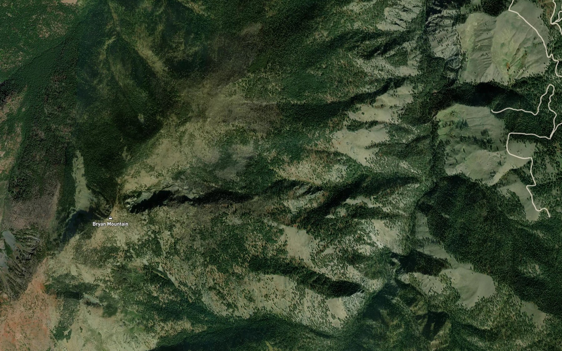 Satellite map of the Chain Spring