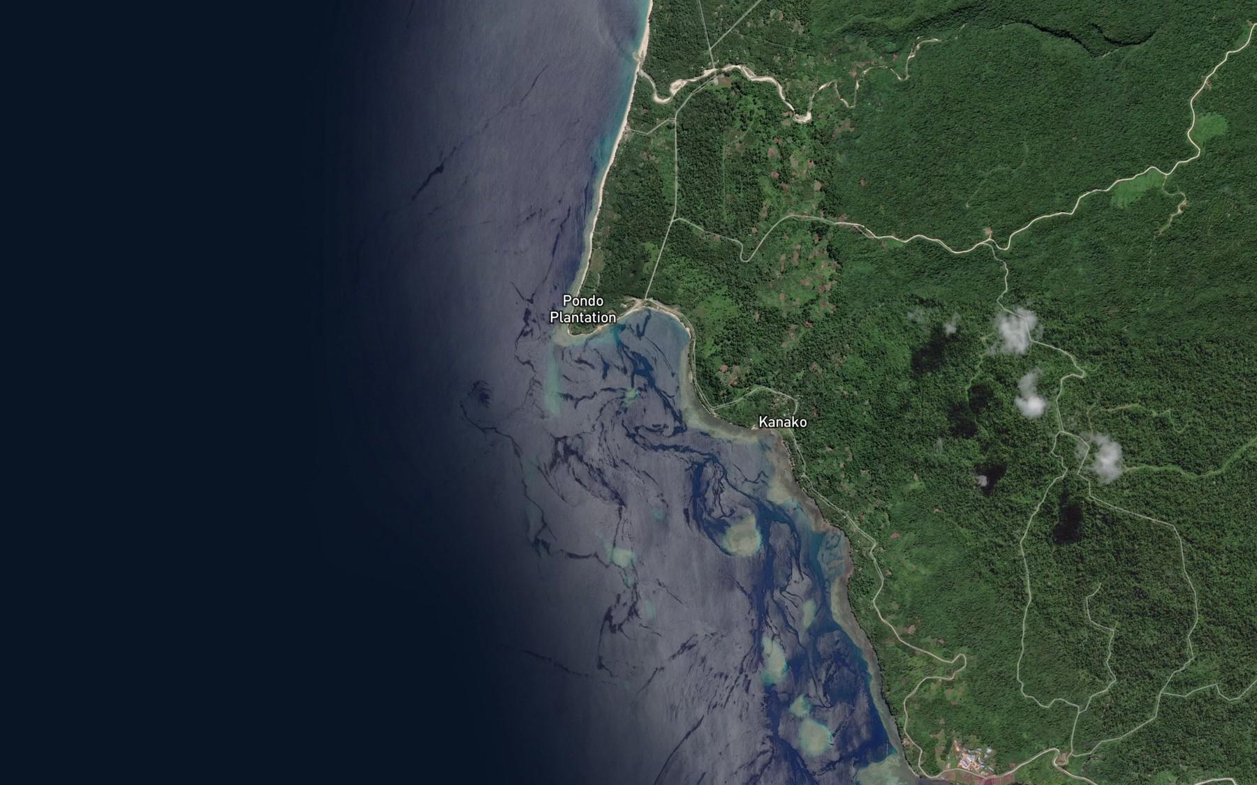 Satellite map of the Anchor Reef