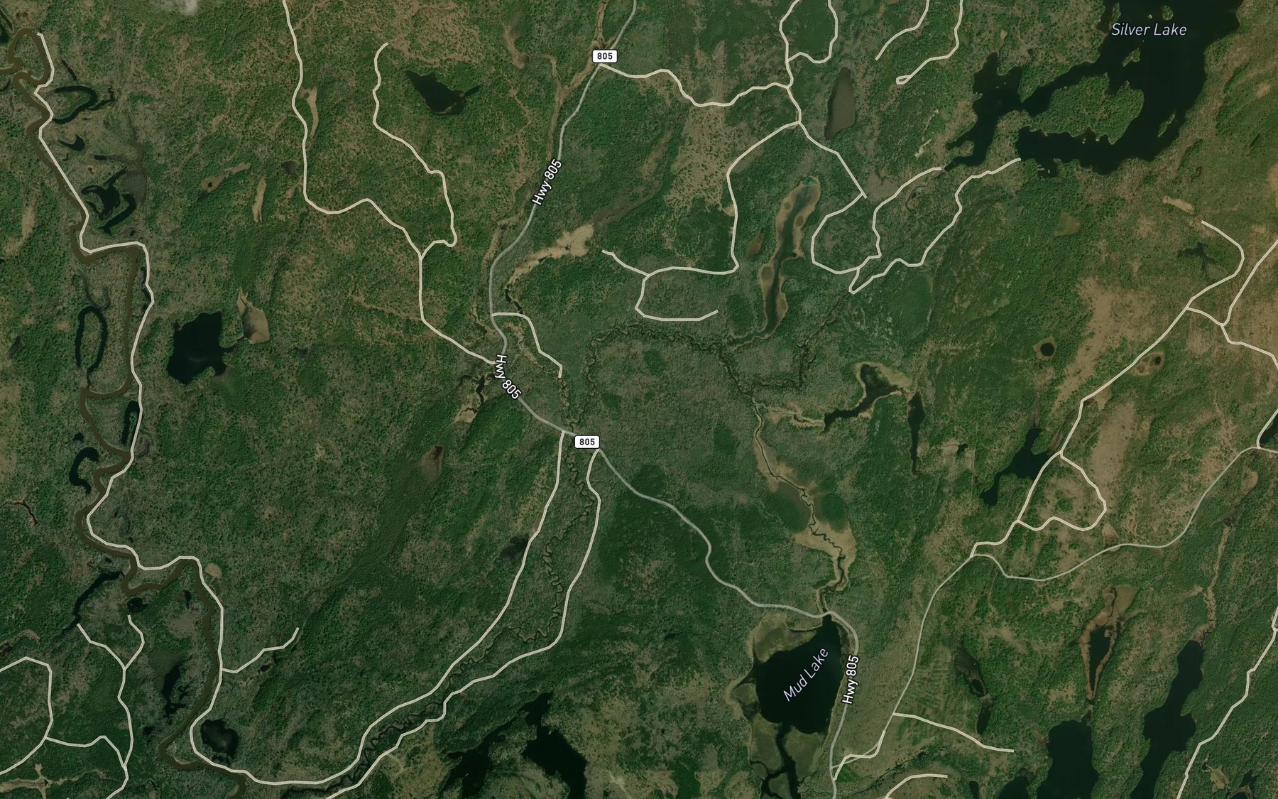 Satellite map of the McNish Creek