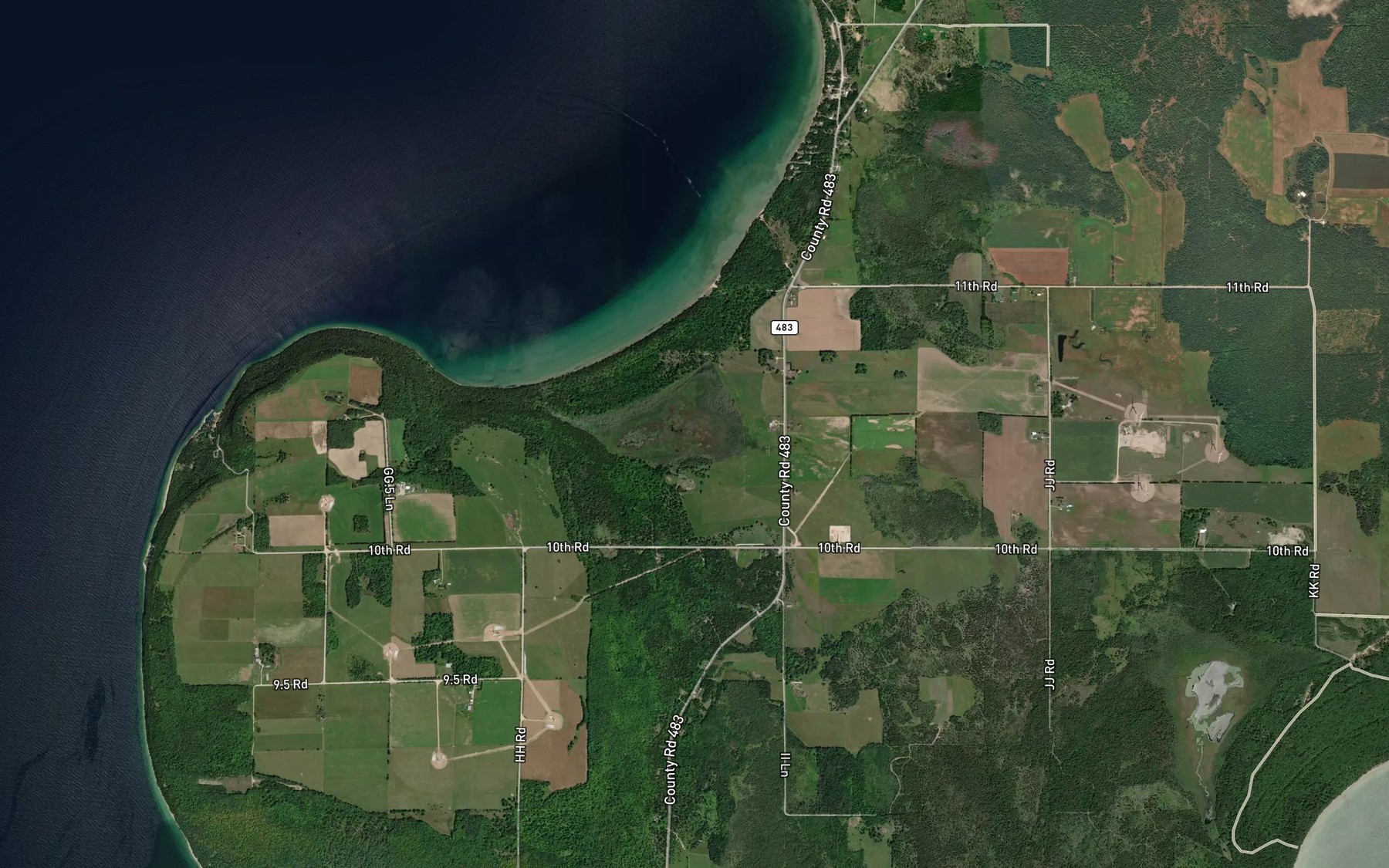 Satellite map of the Mud Lake