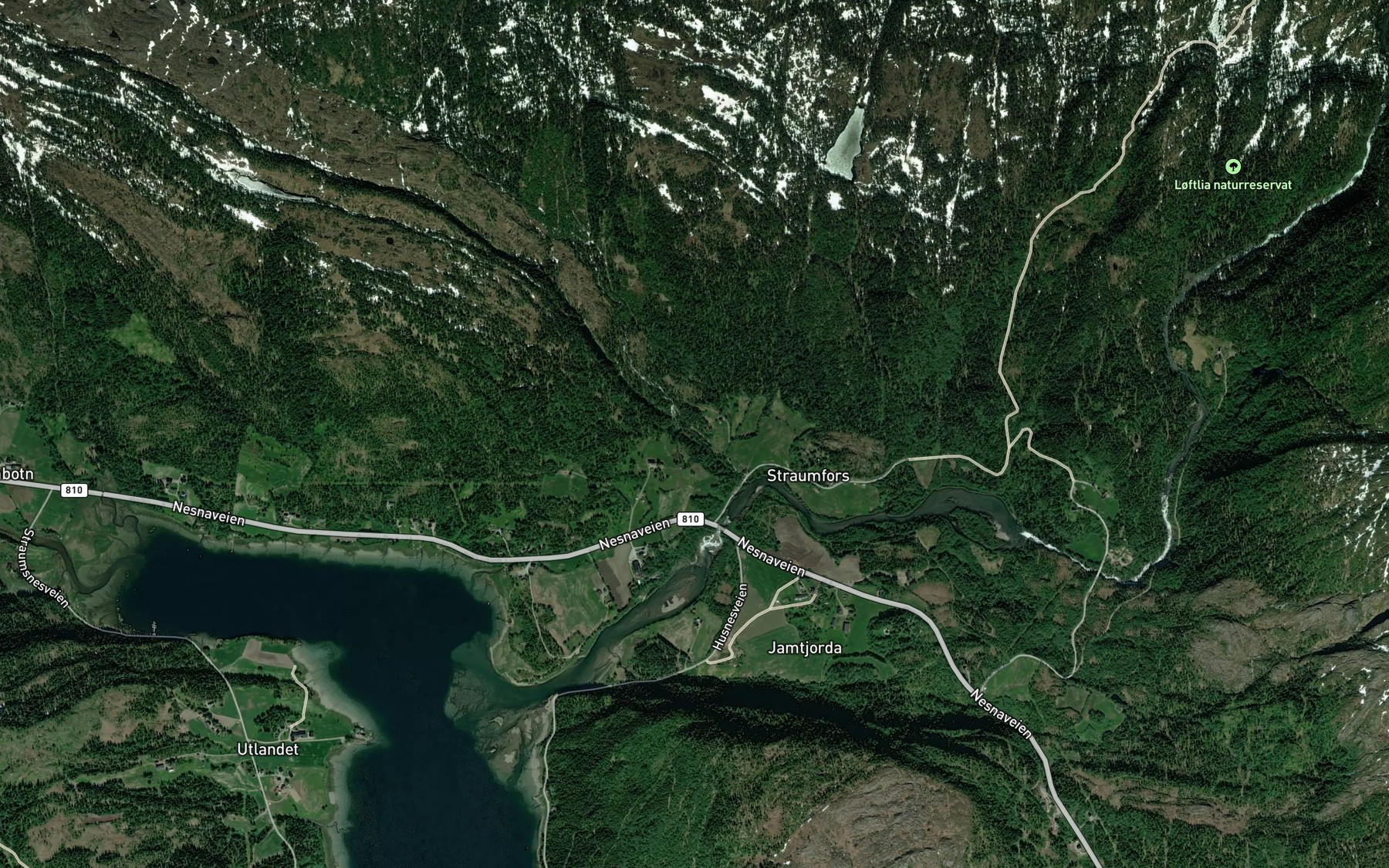 Satellite map of the Tverraga