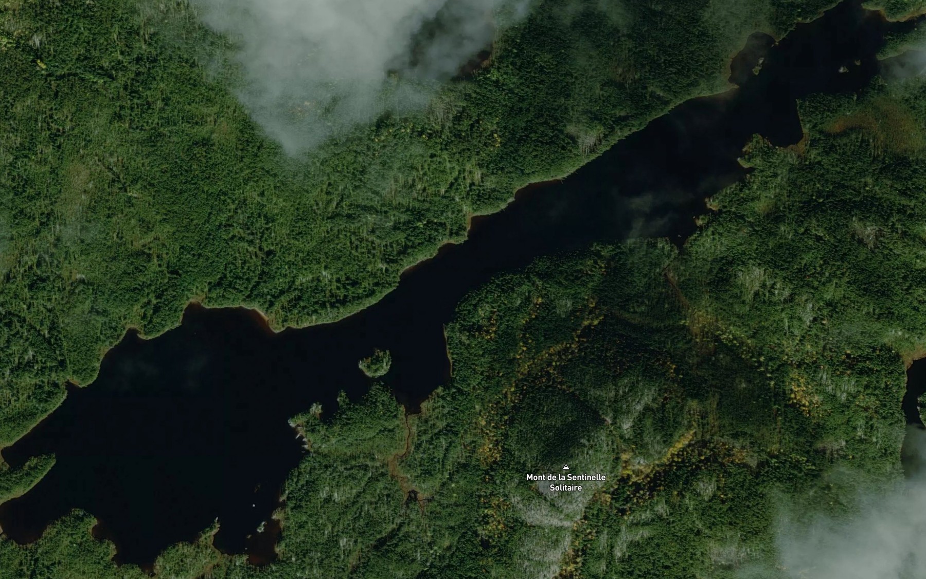 Satellite map of the Lac de la Sentinelle Solitaire