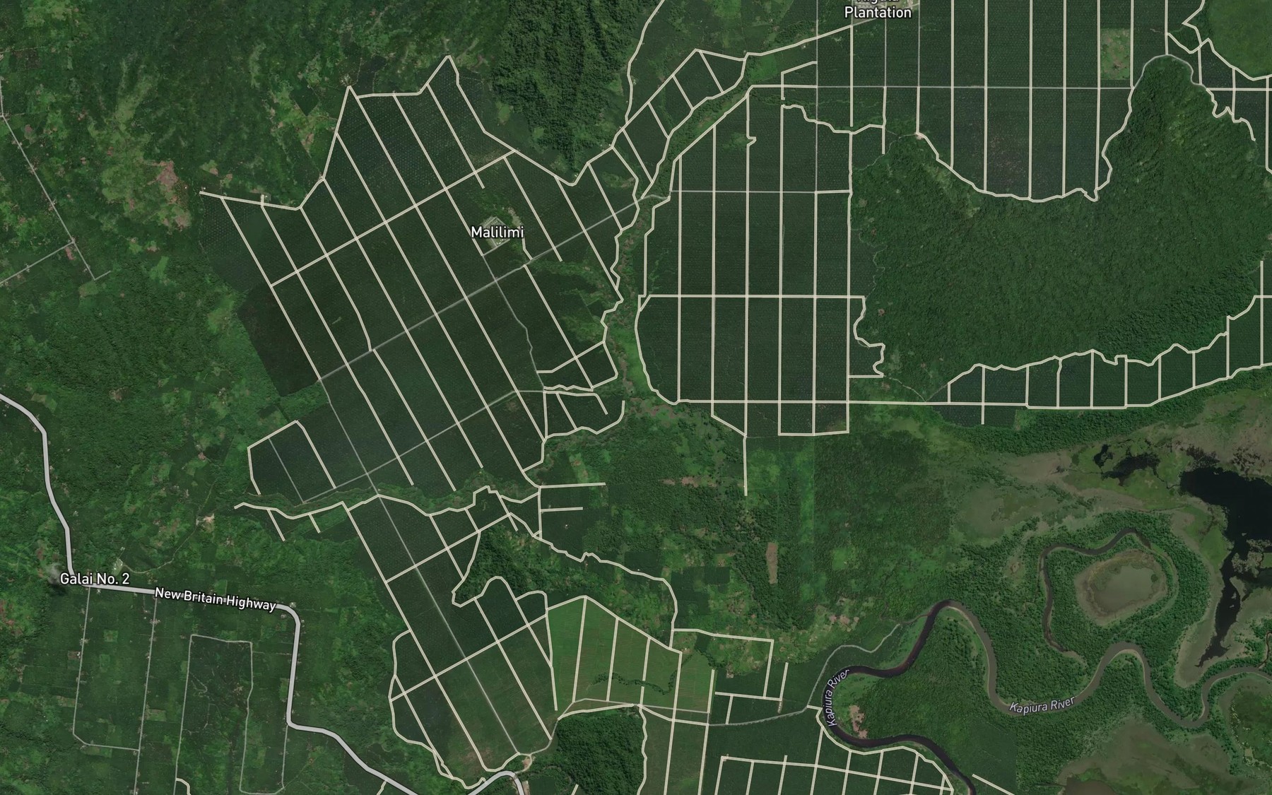 Satellite map of the Buru River
