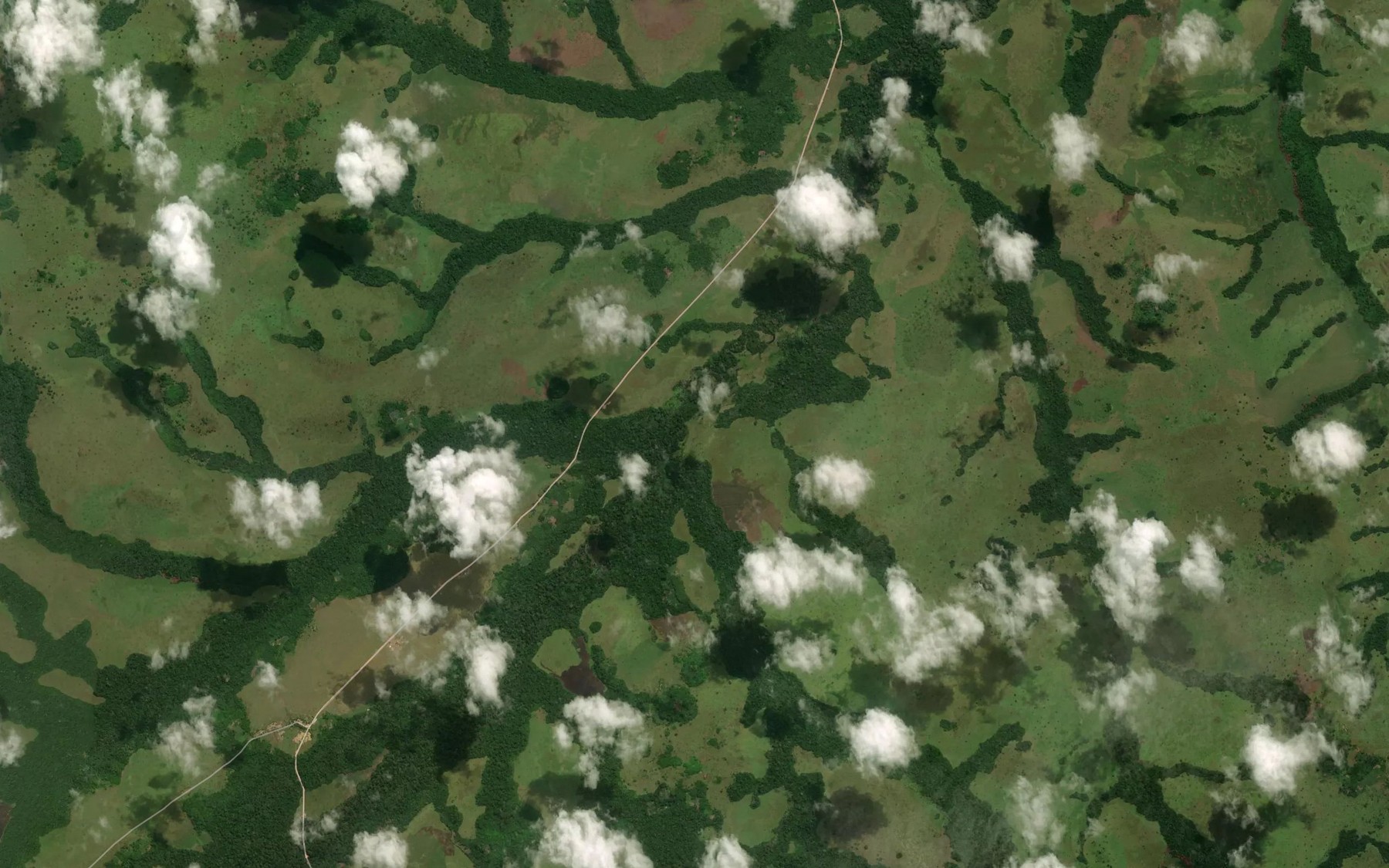 Satellite map of the Louaka