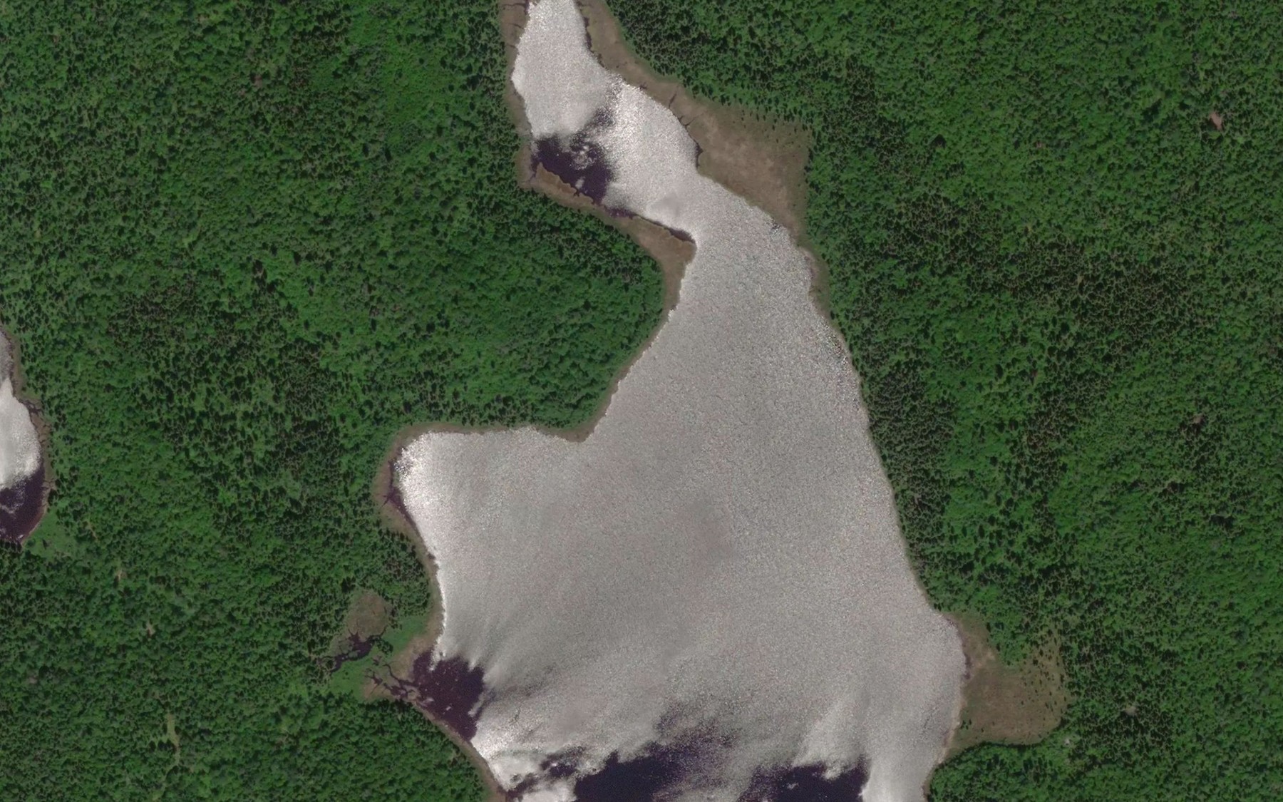 Satellite map of the Lac Nadeau