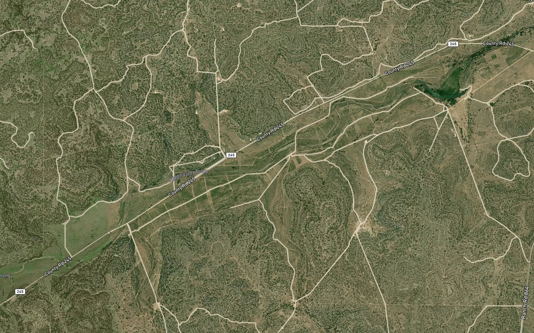 Satellite map of the Hope Pond