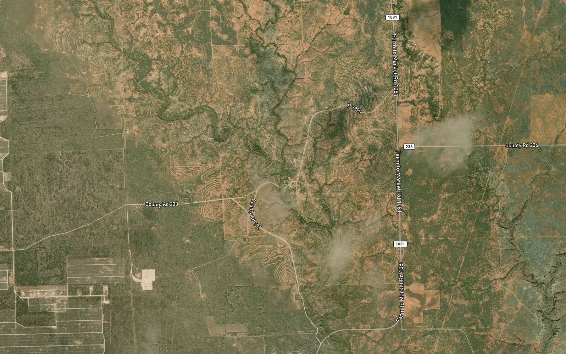 Satellite map of the Spring Creek