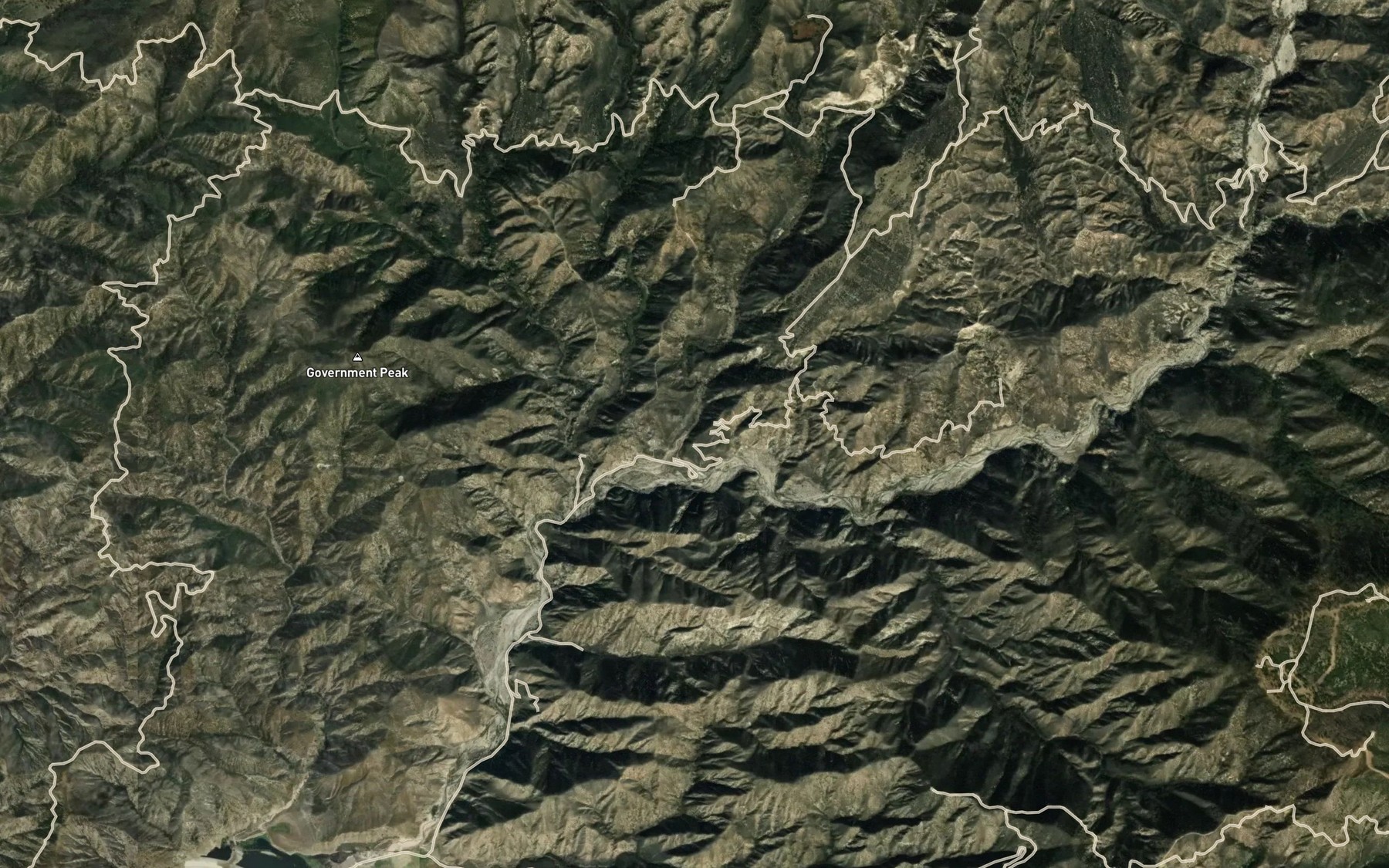 Satellite map of the Keller Creek