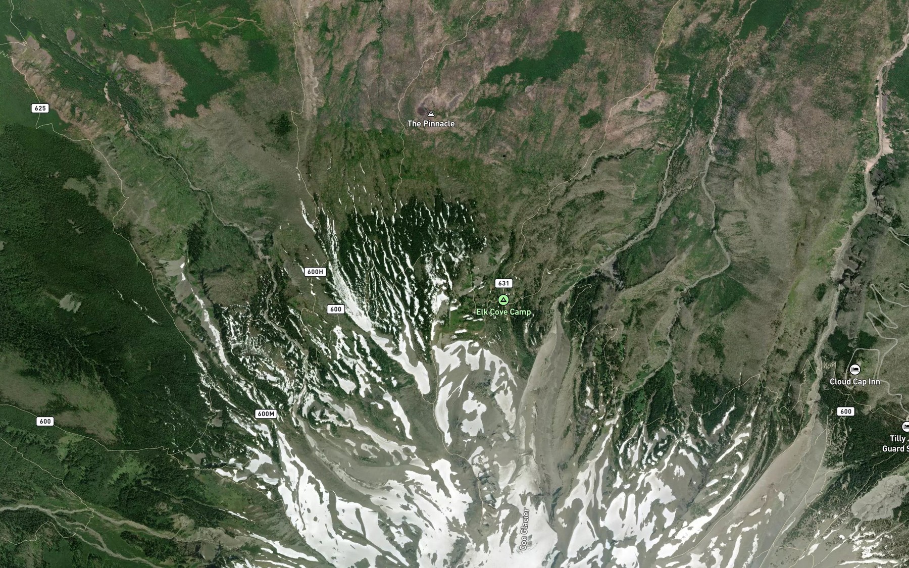 Satellite map of the Dollar Lake