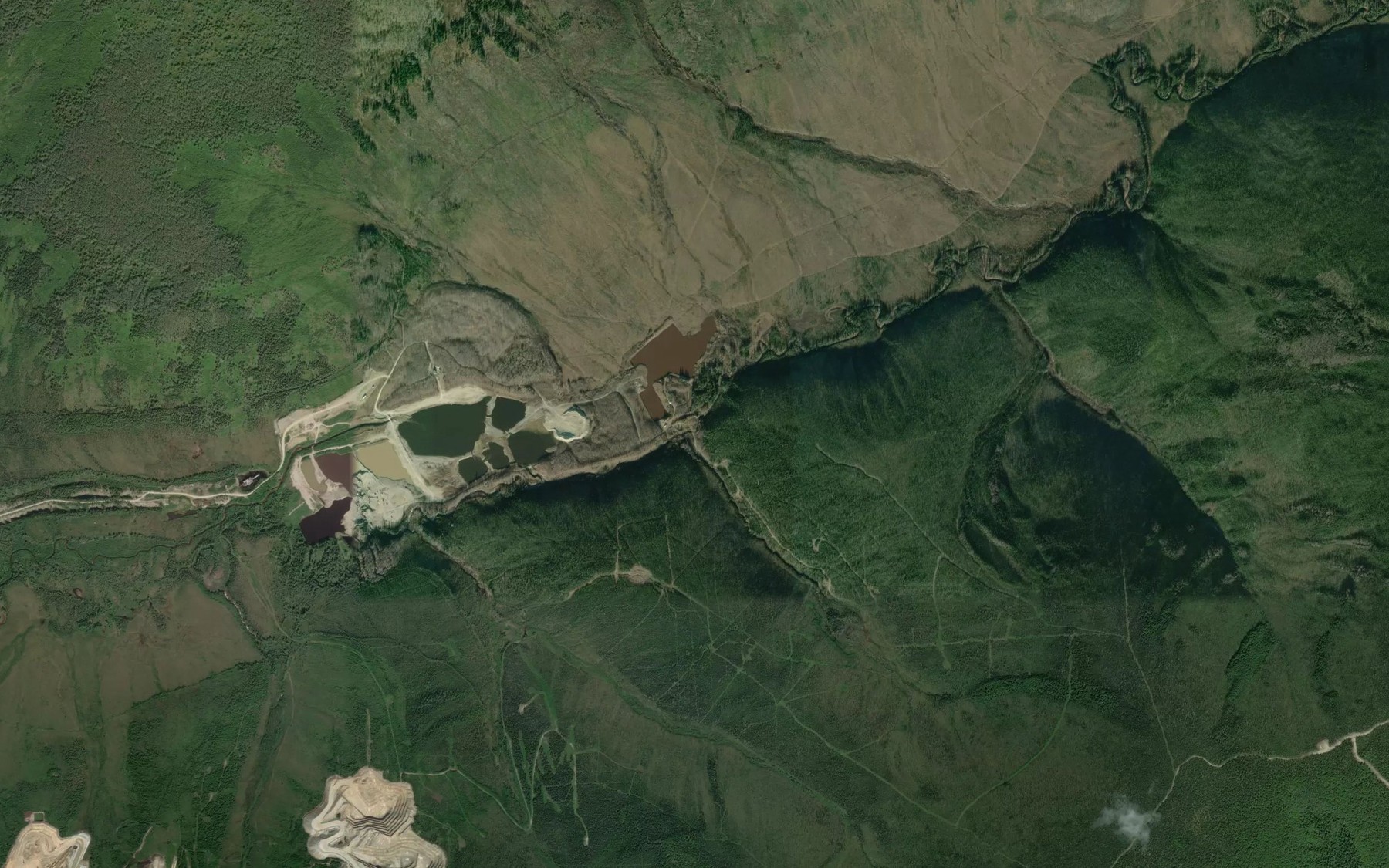 Satellite map of the Clark Creek