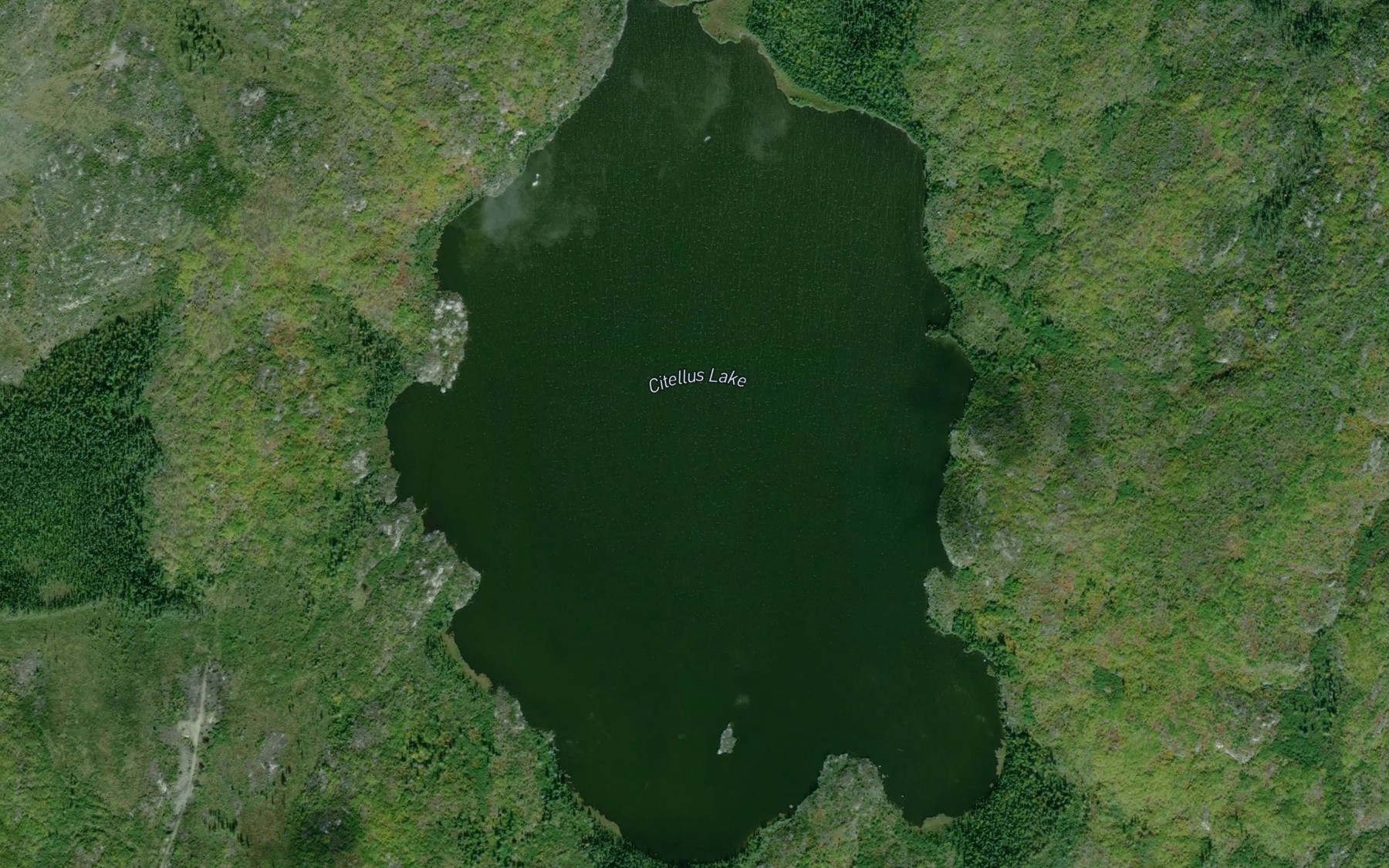 Satellite map of the Citellus Lake