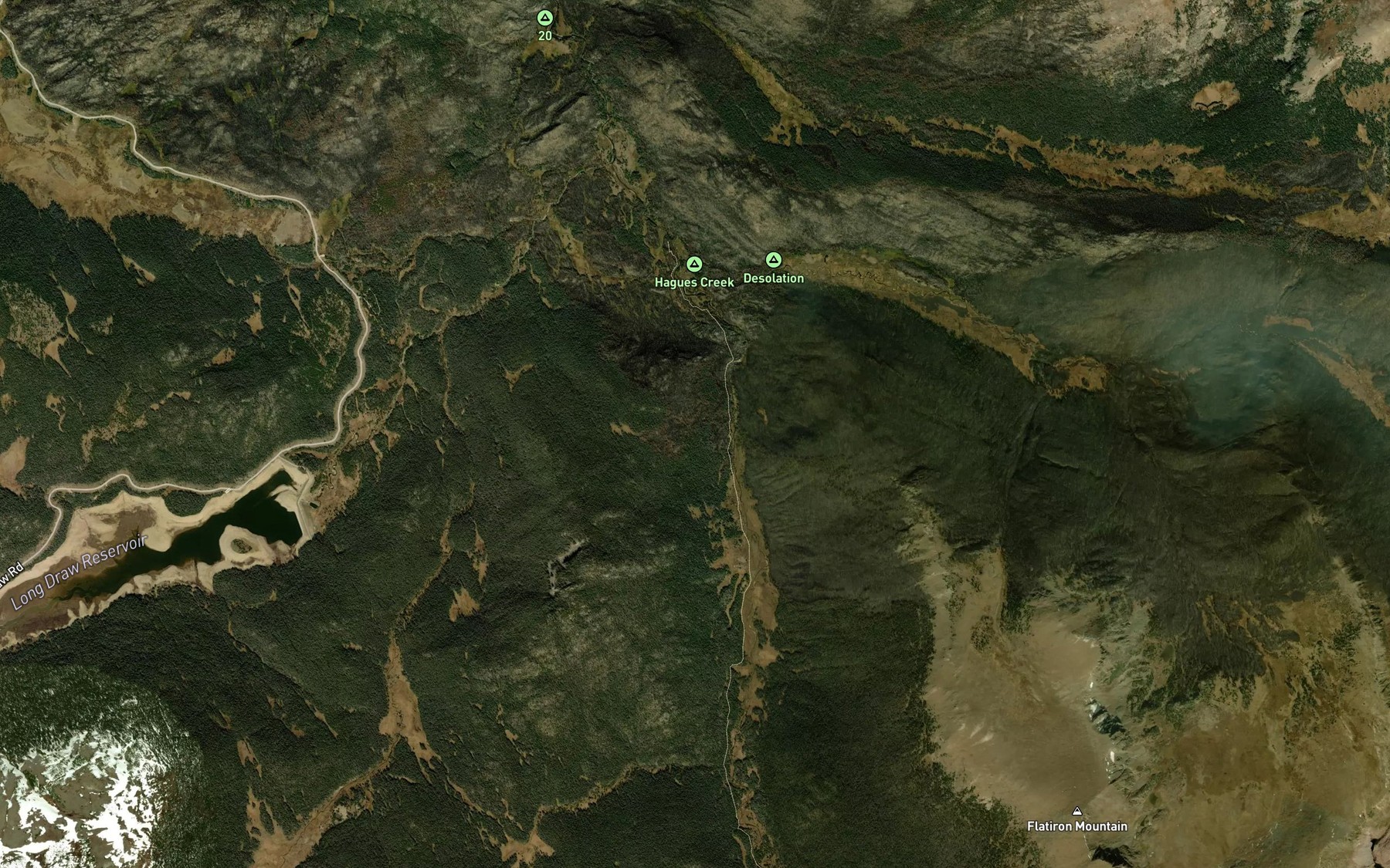 Satellite map of the Hague Creek