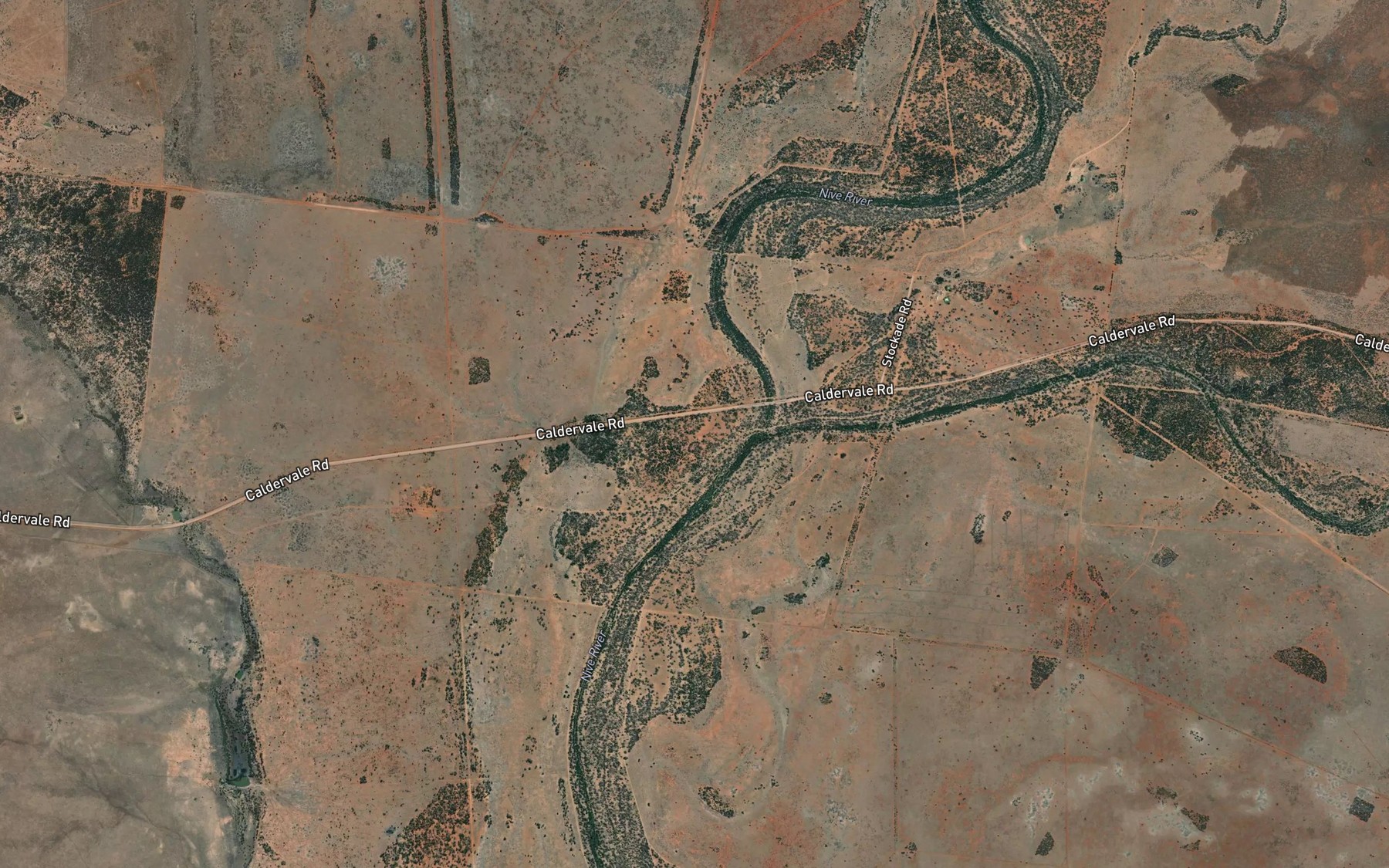 Satellite map of the Stockade Creek