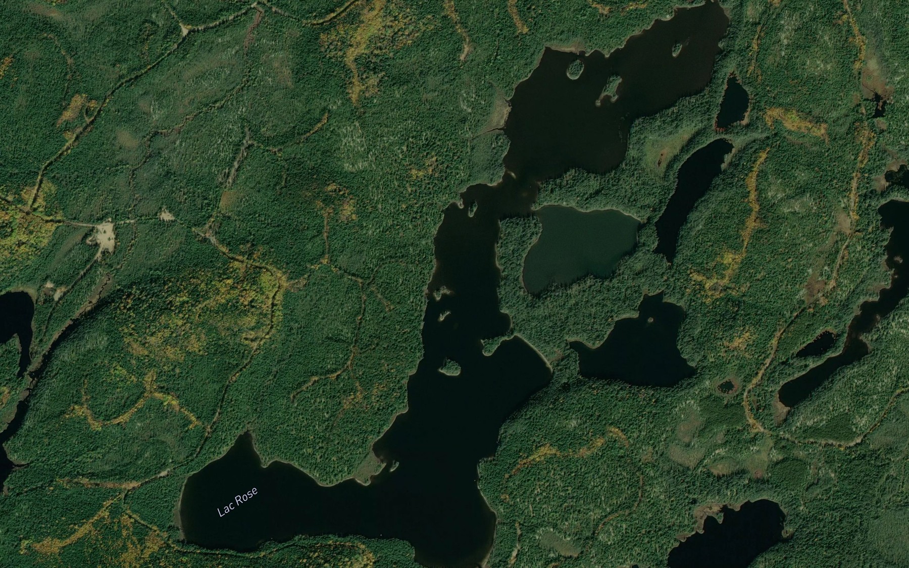 Satellite map of the Lac Rose