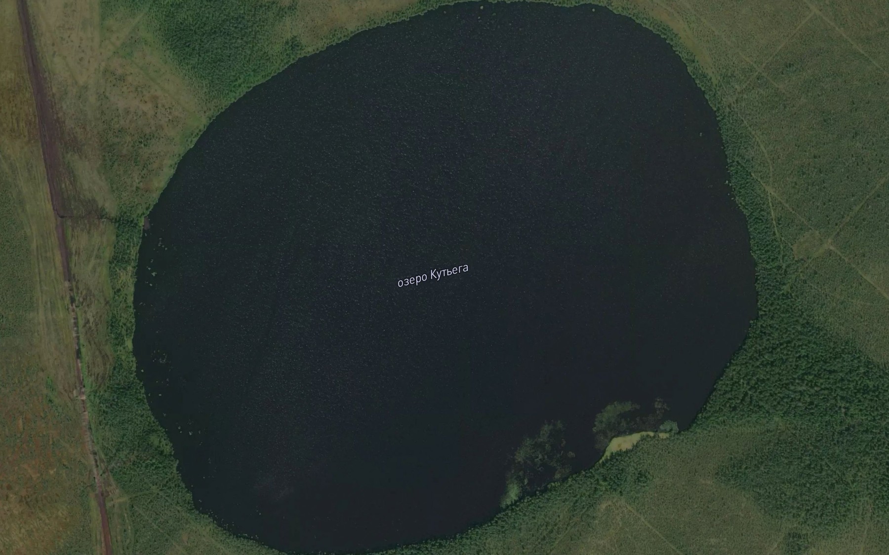 Satellite map of the Ozero Kut'-Yega