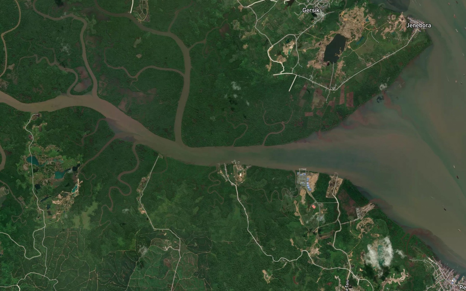 Satellite map of the Sungai Gersik Besar
