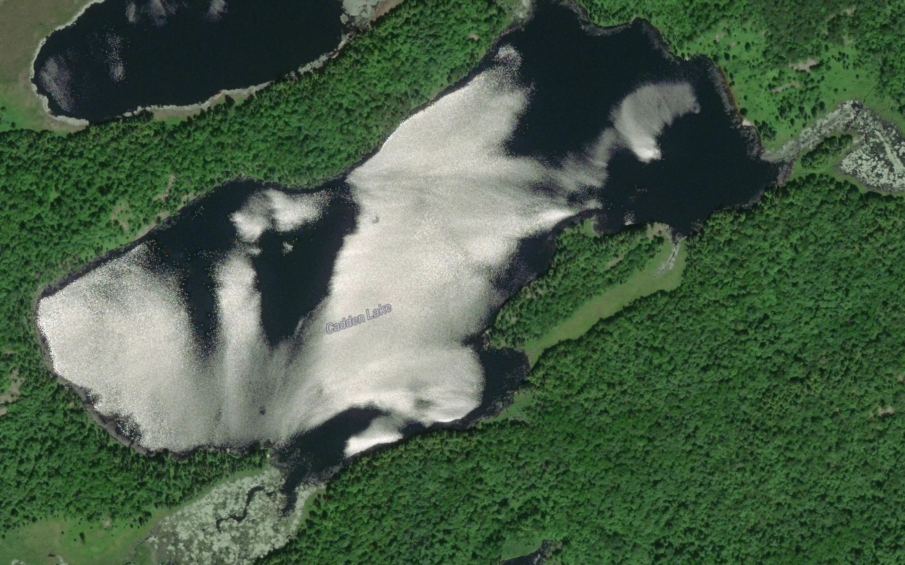 Satellite map of the Cadden Lake