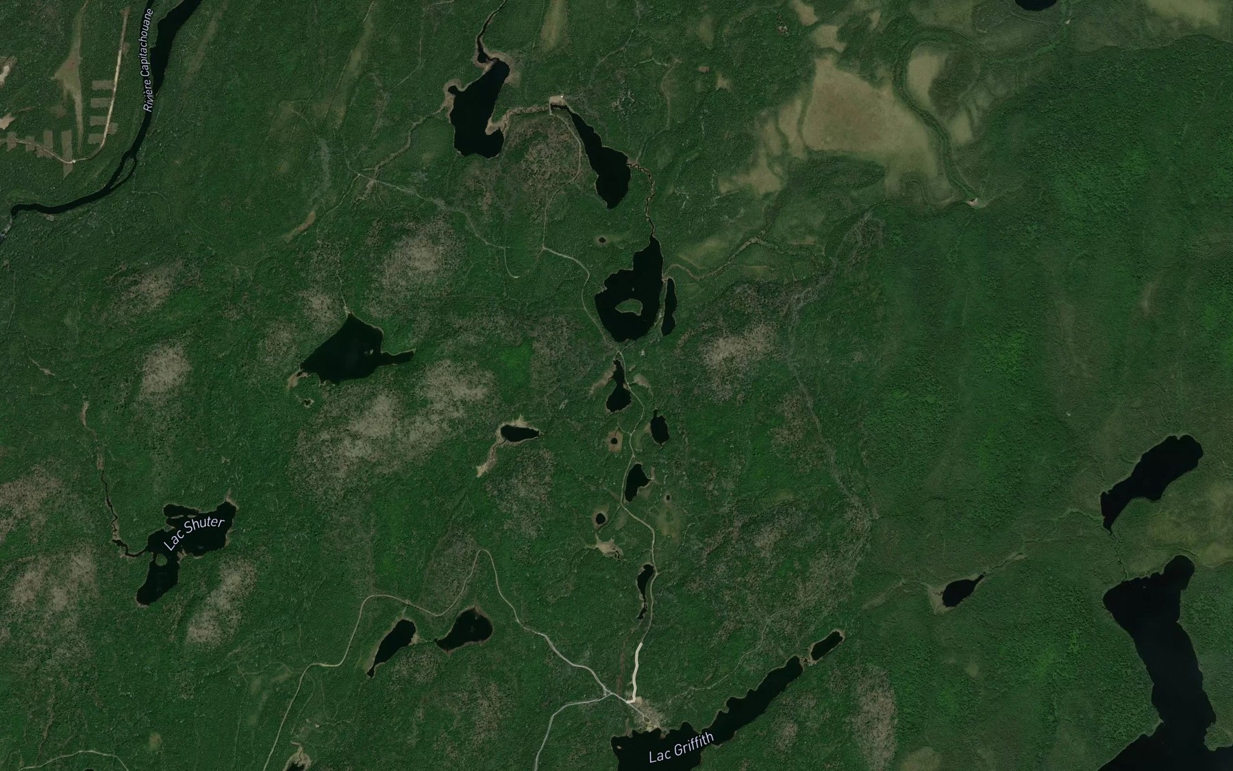 Satellite map of the Lac Groulx