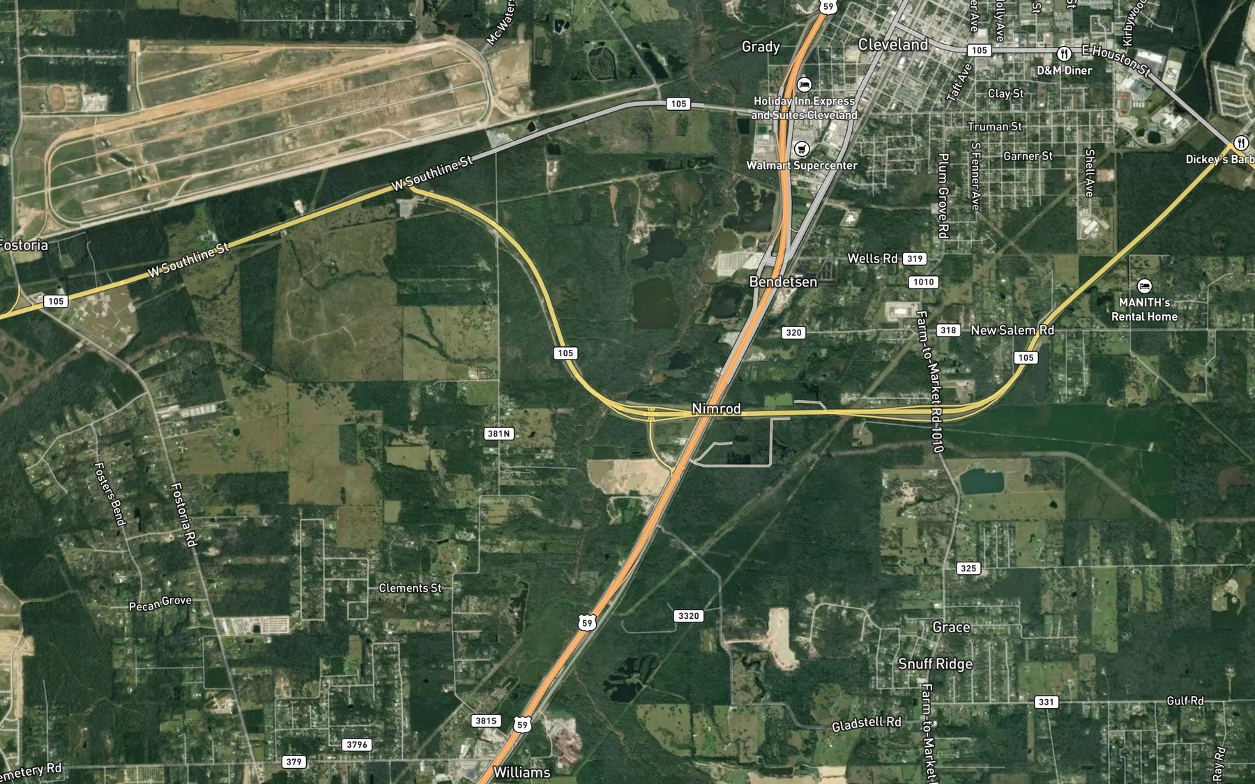 Satellite map of the Whisky Branch