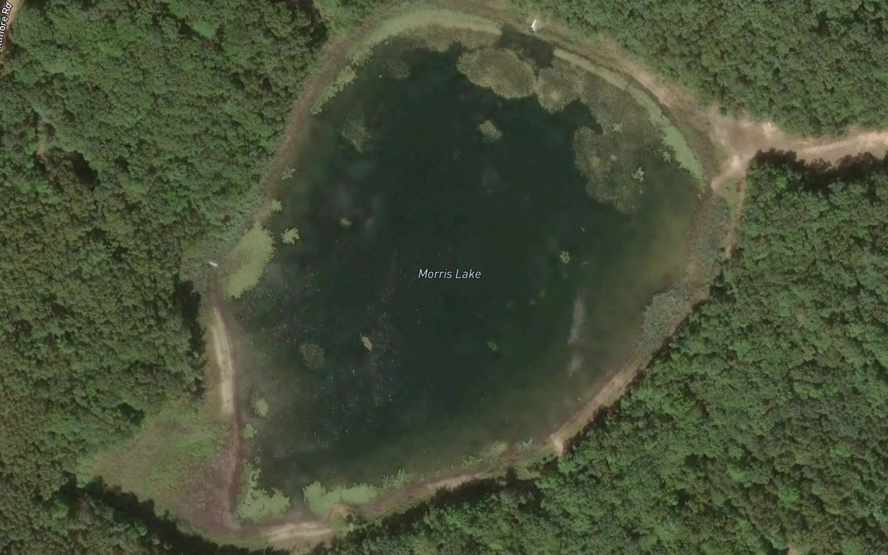 Satellite map of the Morris Lake
