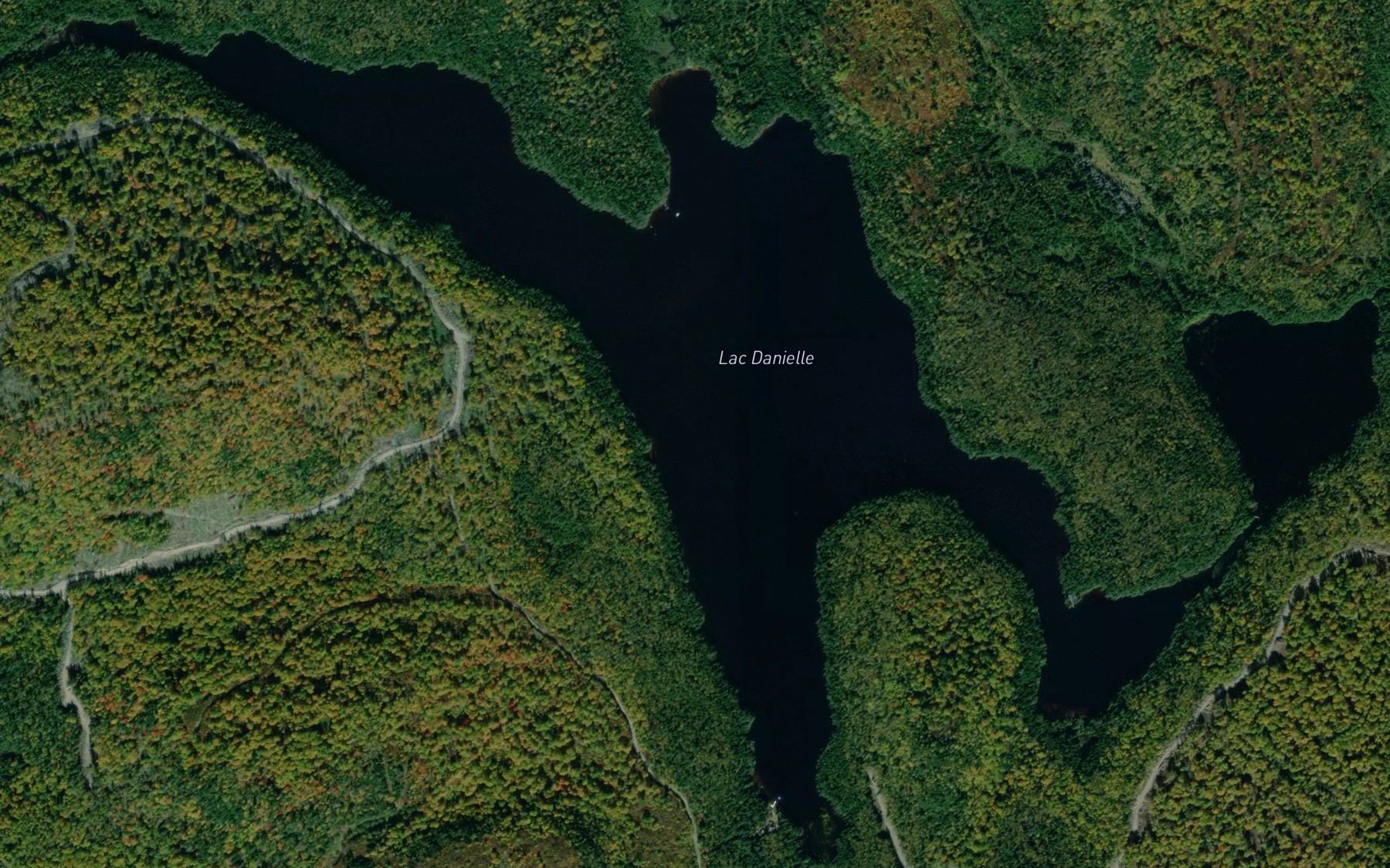Satellite map of the Lac Danielle