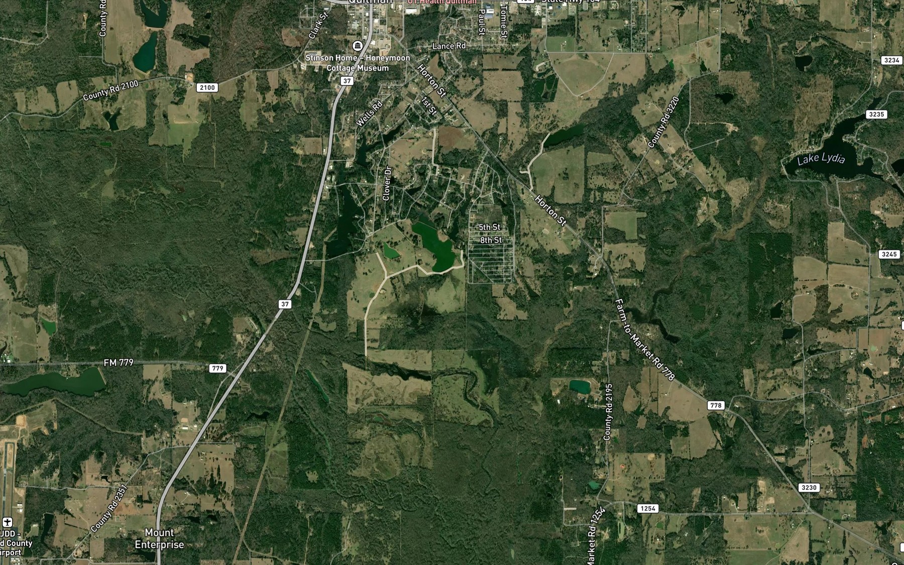 Satellite map of the Wells Lake Number 4