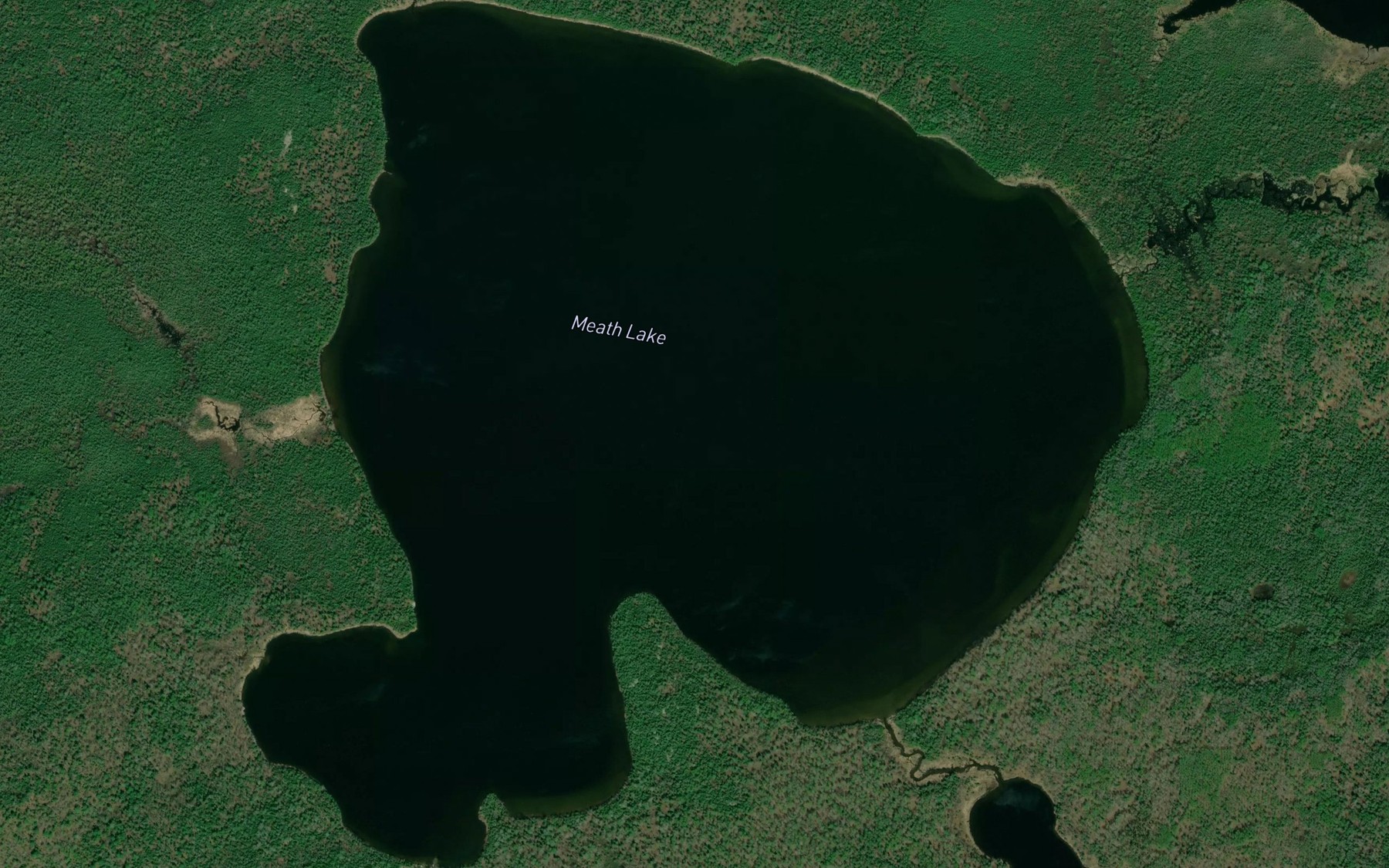 Satellite map of the Meath Lake
