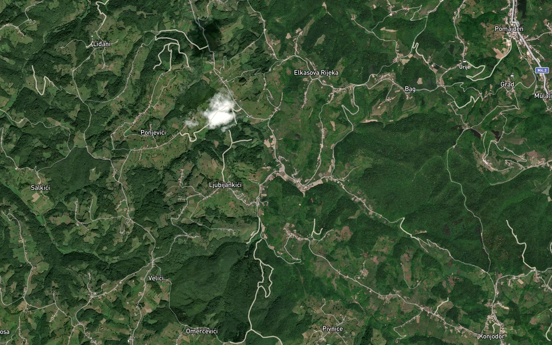 Satellite map of the Pivnica