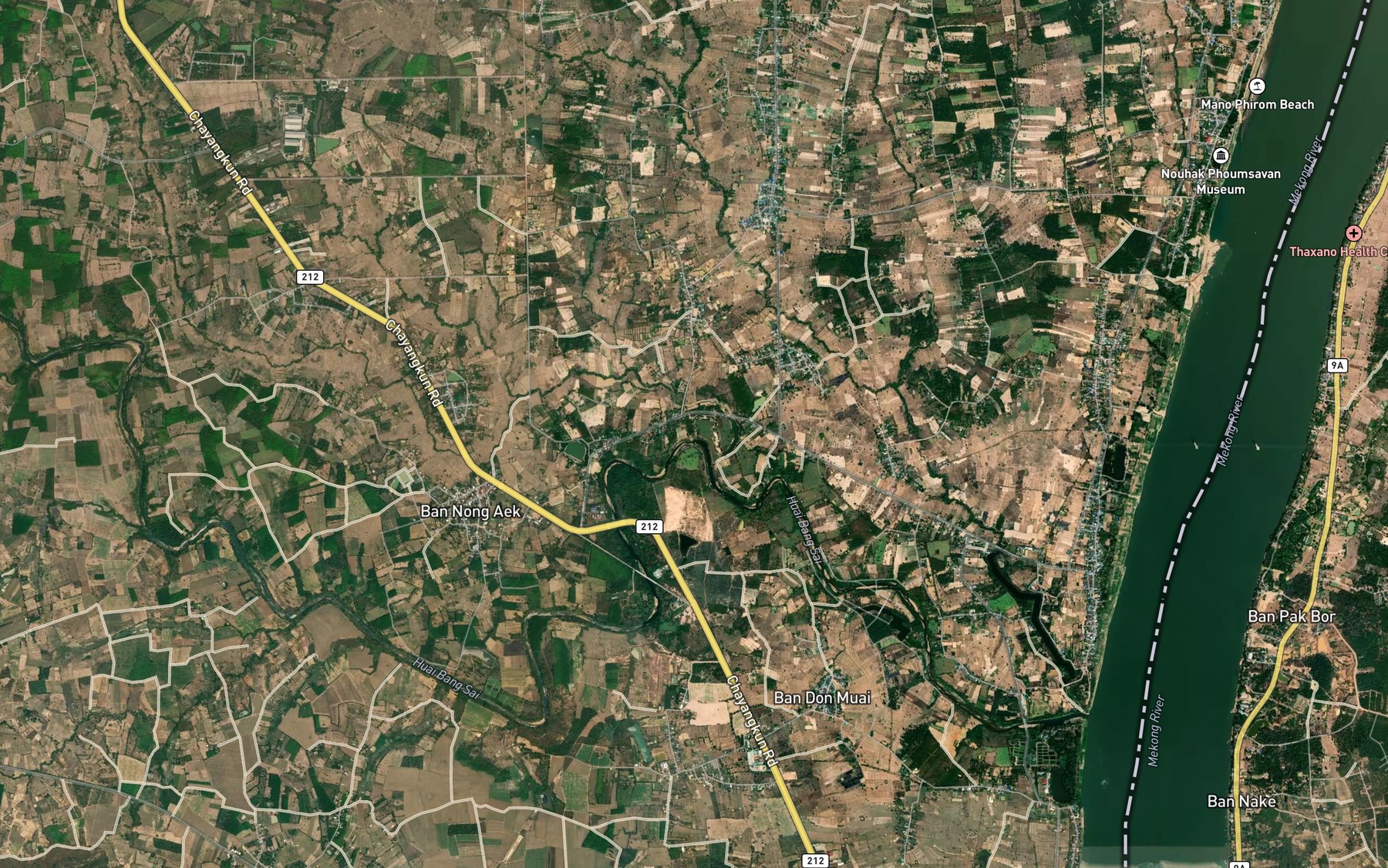 Satellite map of the Huai Sam Kha