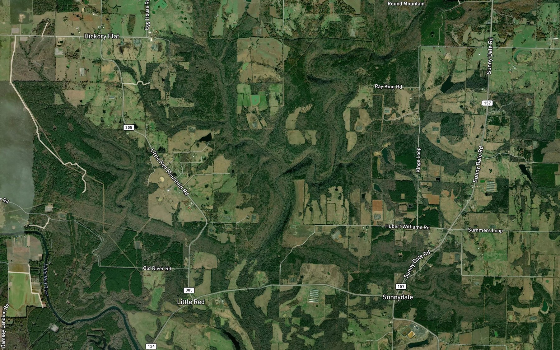 Satellite map of the Cypress Creek