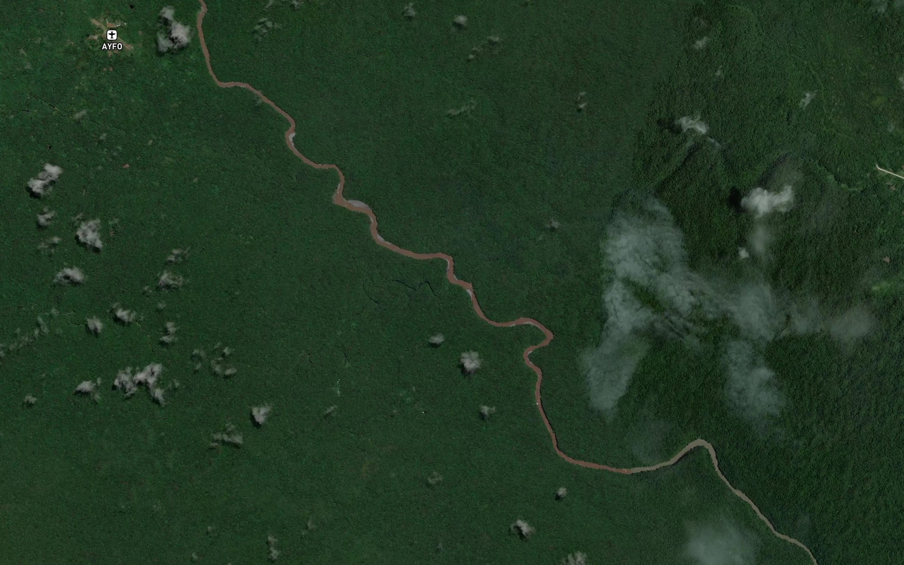 Satellite map of the Henamu Creek