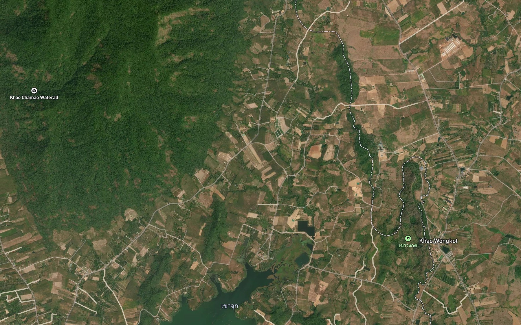 Satellite map of the Khlong Khao Chuk