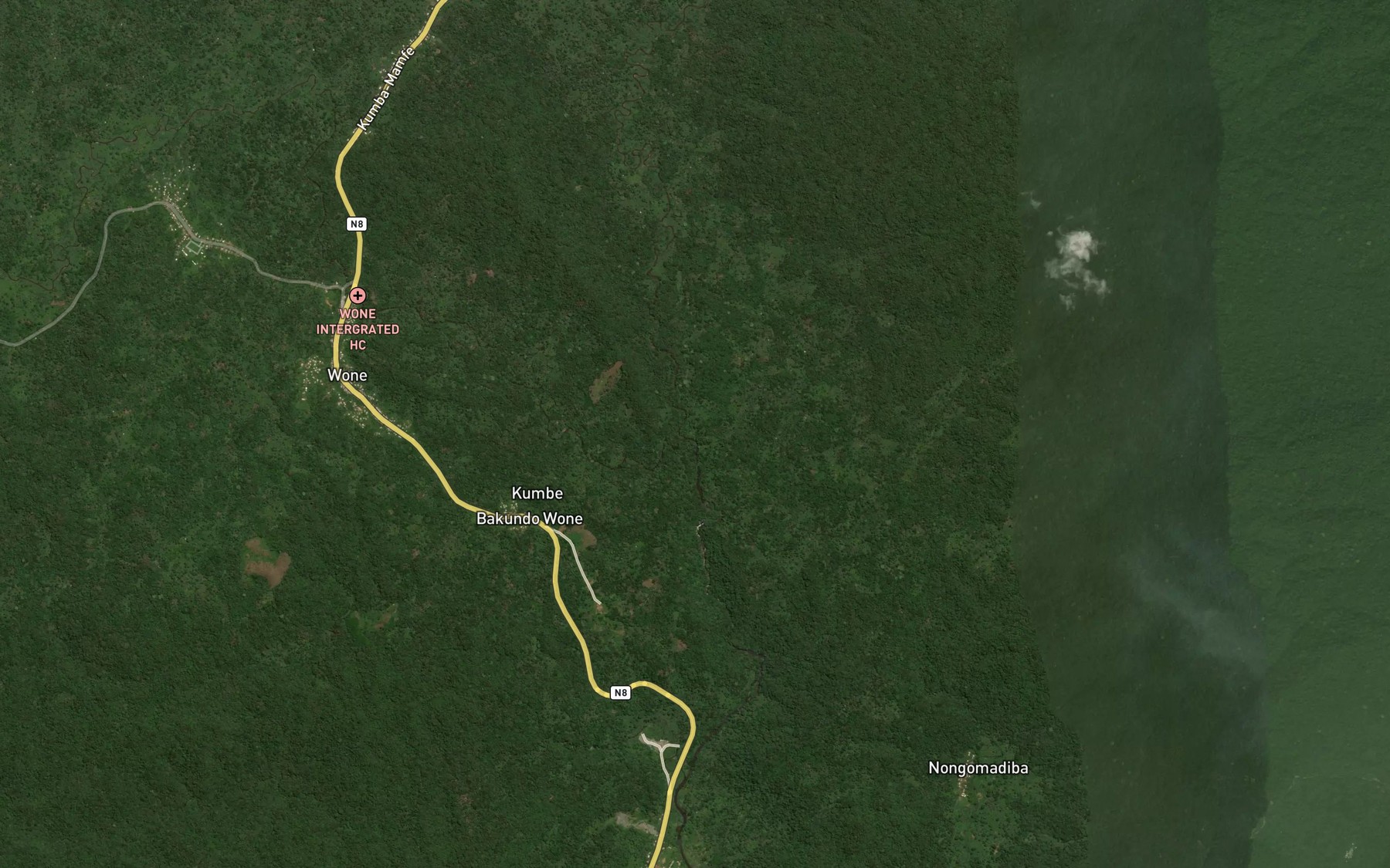 Satellite map of the Malibe Nyarue