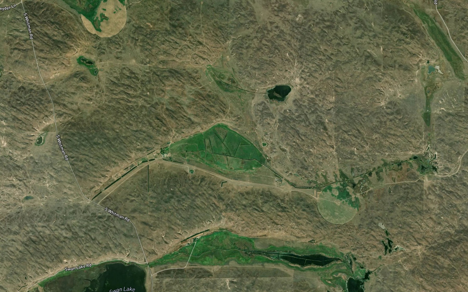 Satellite map of the Haney Lake