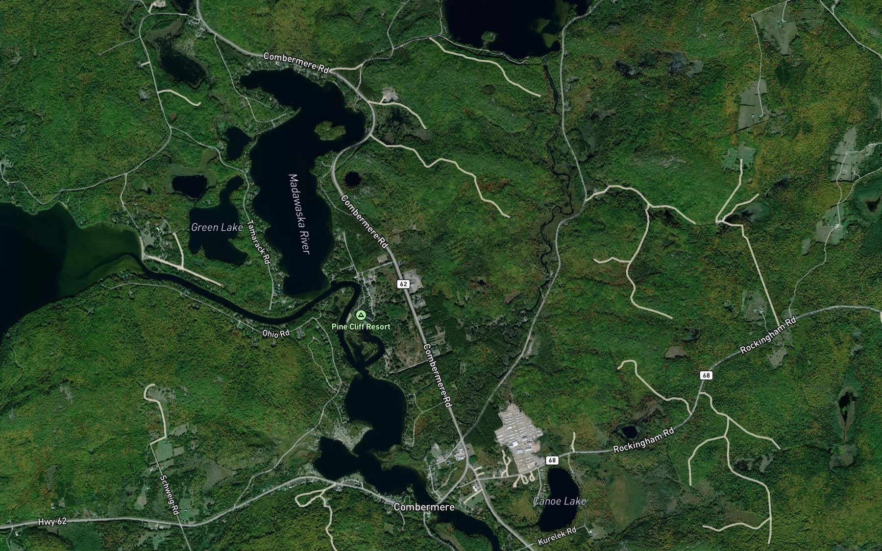 Satellite map of the Thrashers Bay