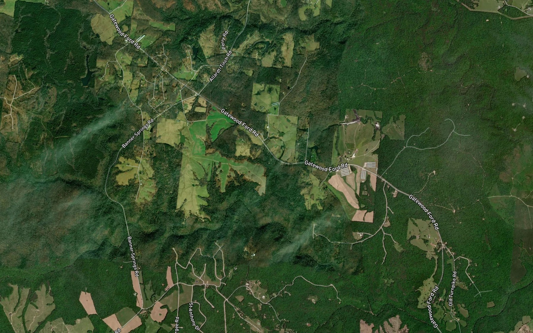 Satellite map of the Wash Branch