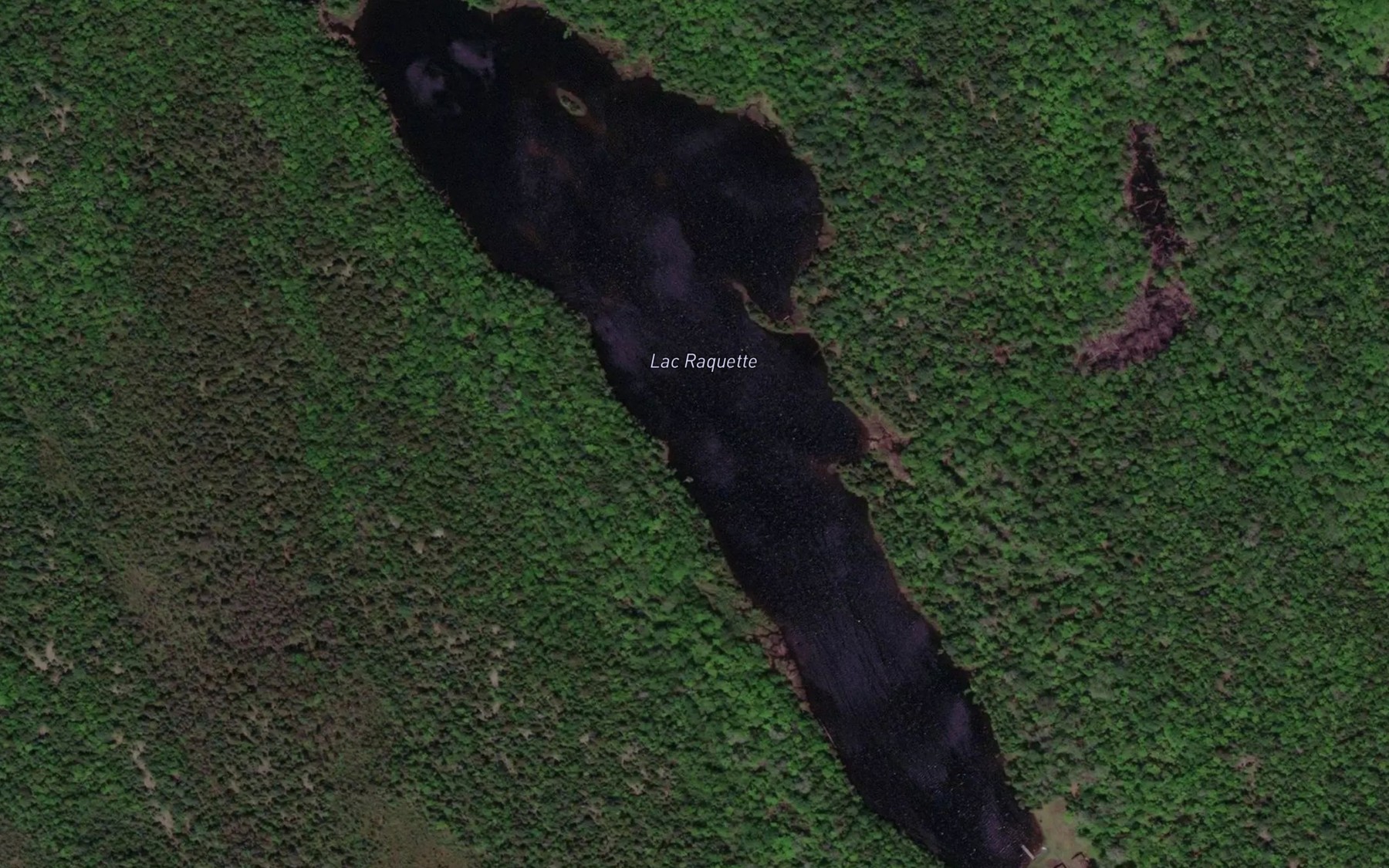 Satellite map of the Lac Raquette