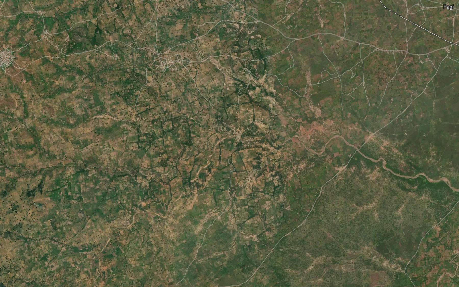 Satellite map of the River Lungu
