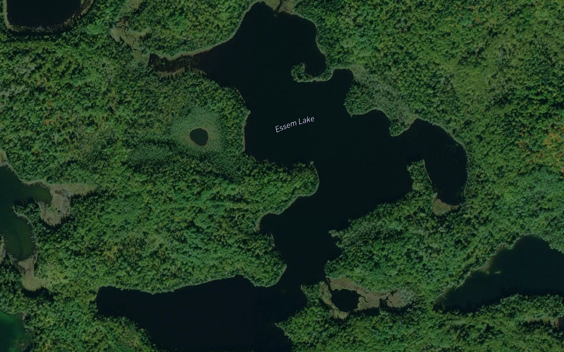 Satellite map of the Essem Lake