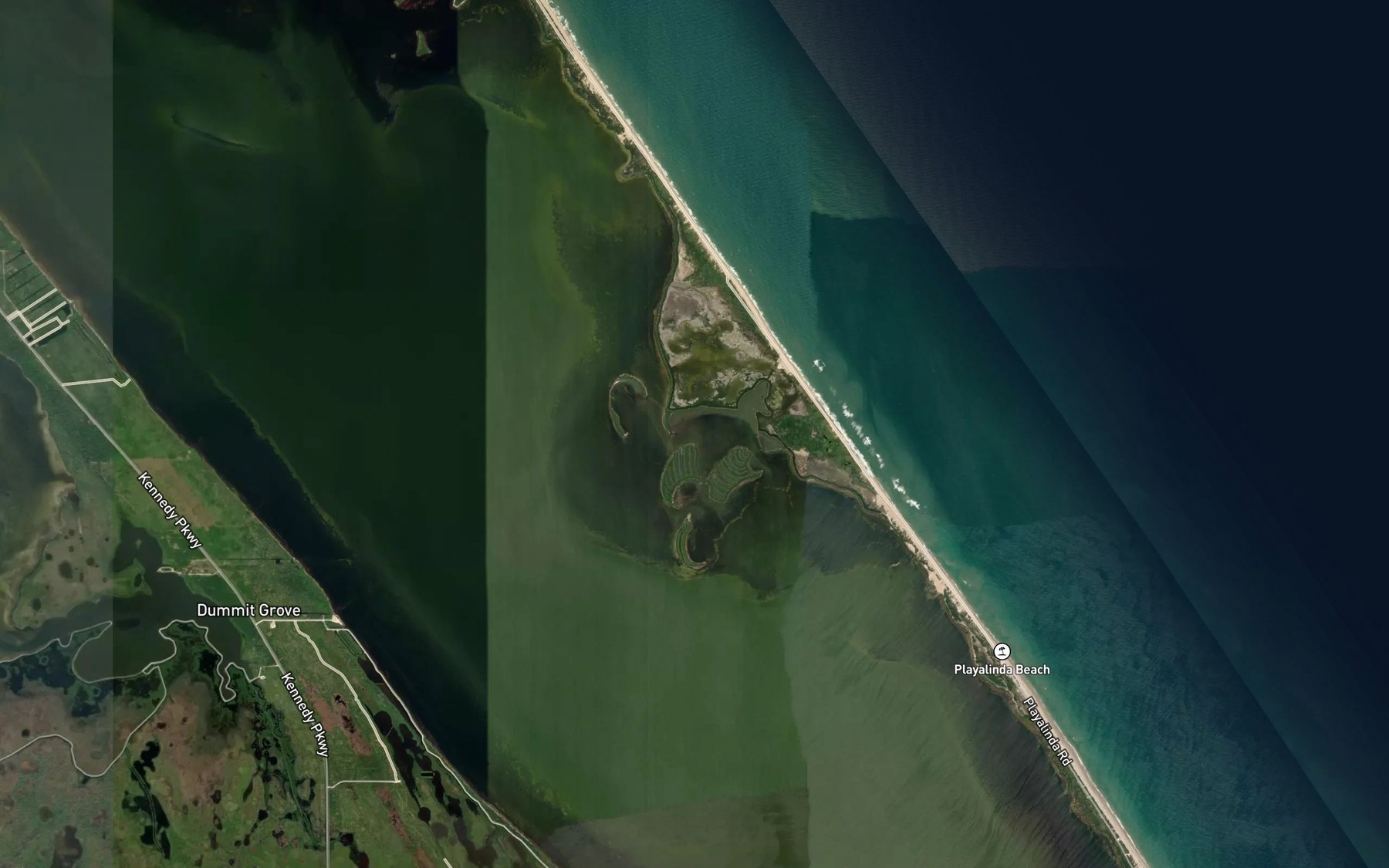 Satellite map of the Cucumber Slough