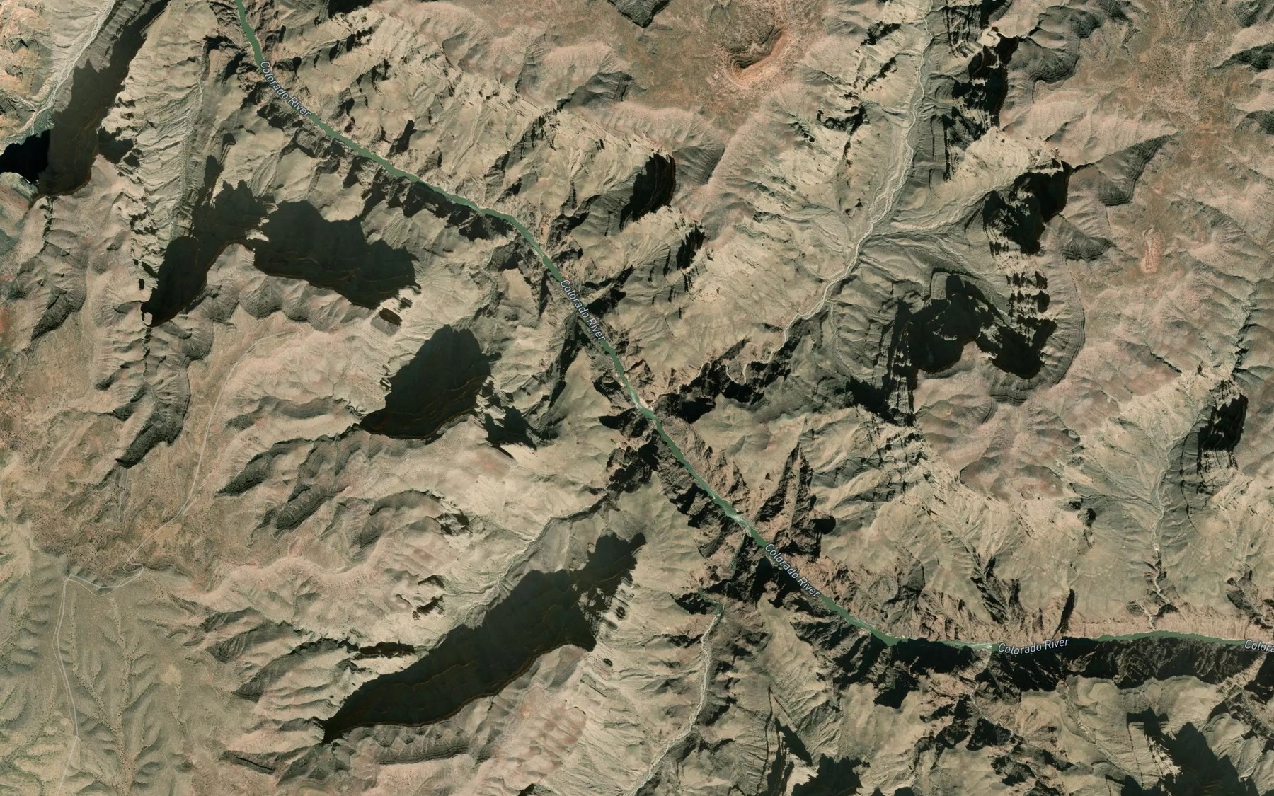 Satellite map of the Gneiss Canyon Rapids