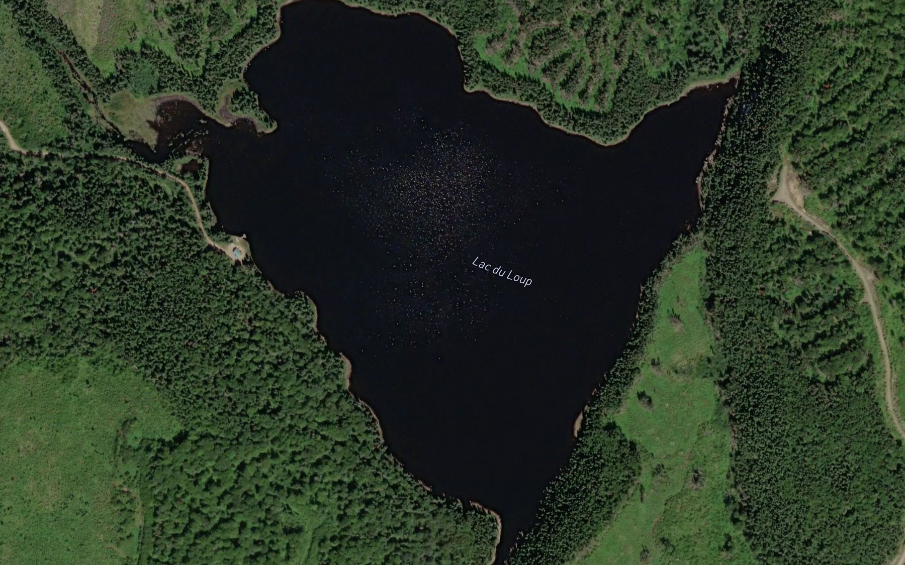 Satellite map of the Lac du Loup