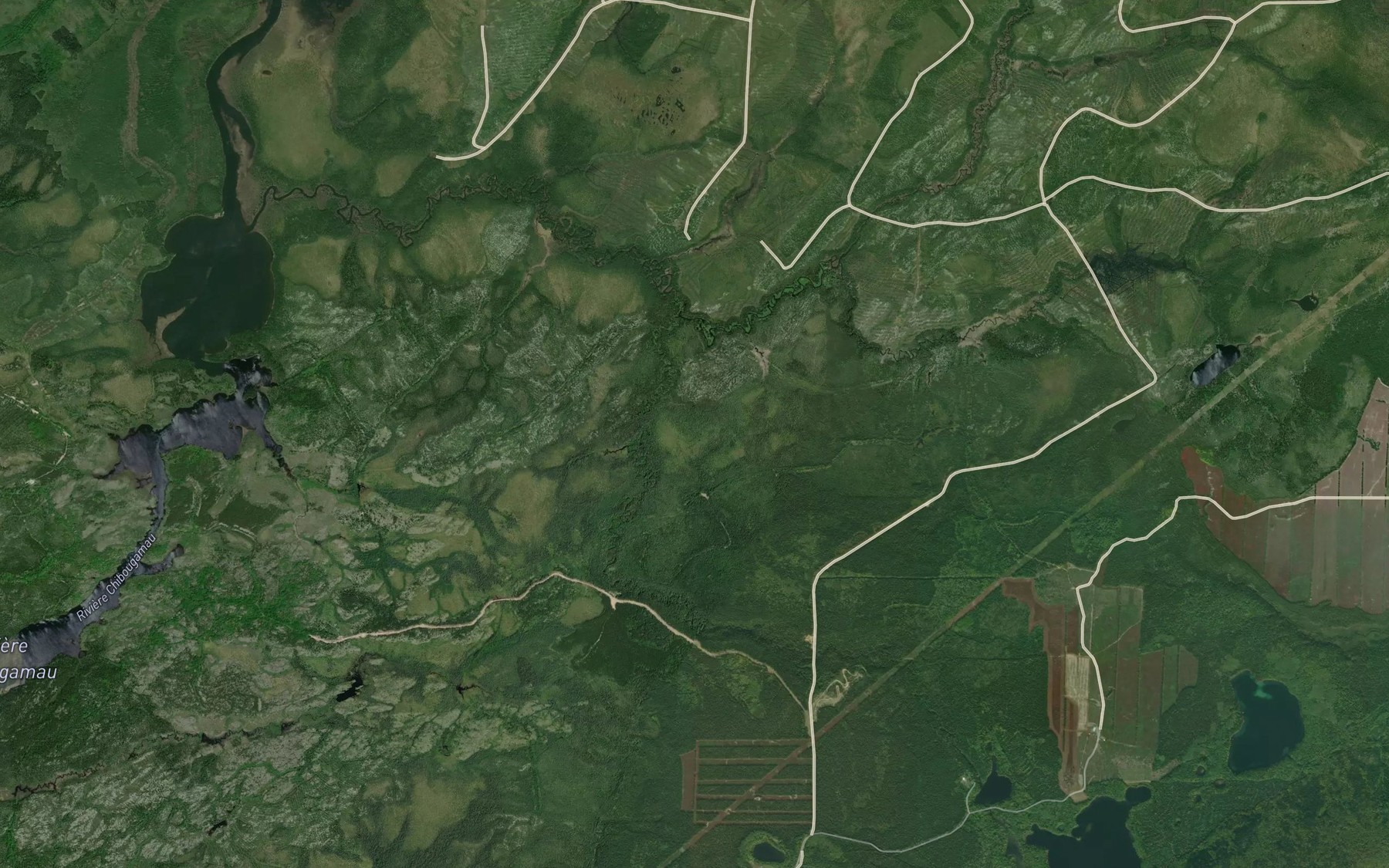 Satellite map of the Ruisseau Dufault