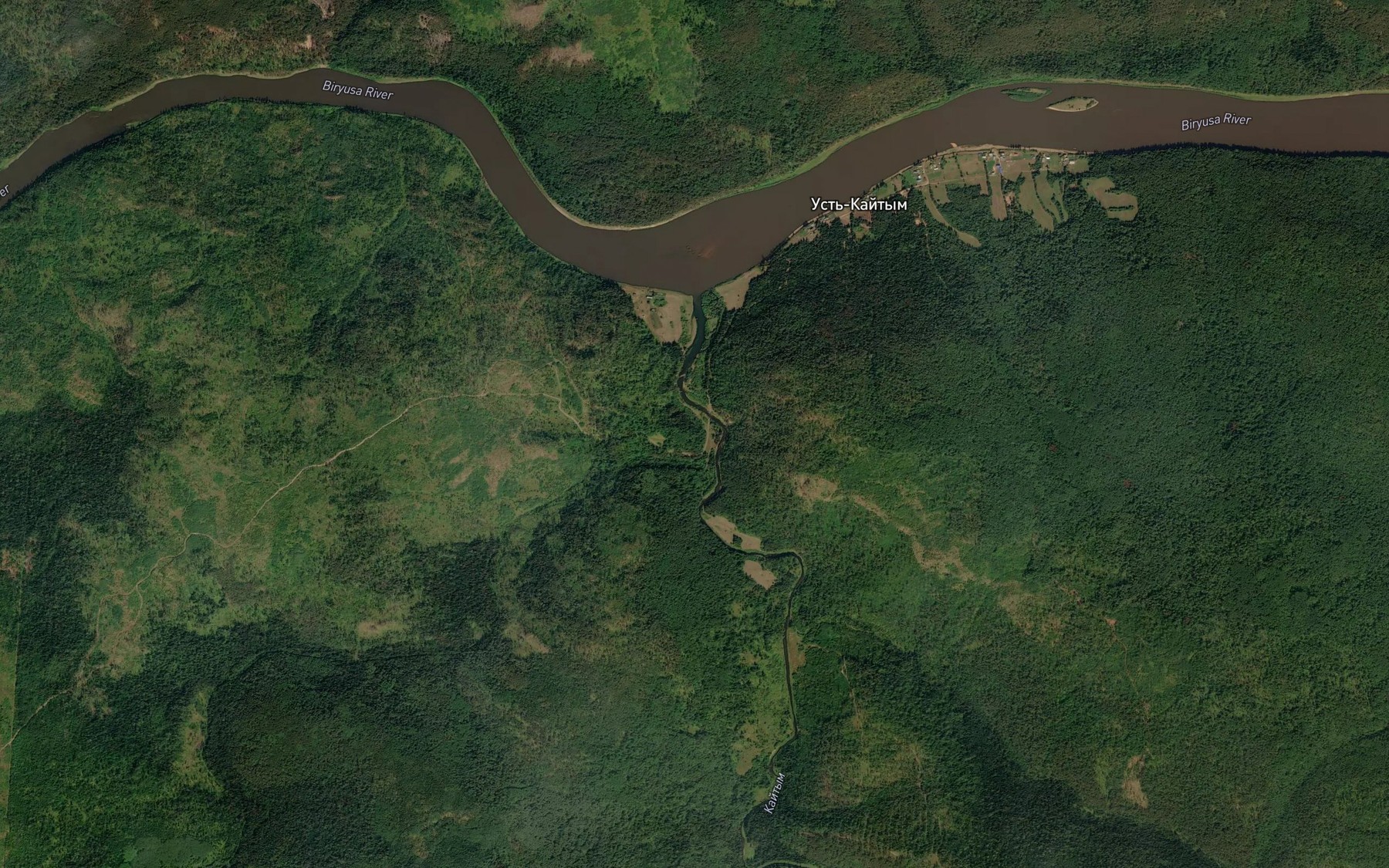 Satellite map of the Shumikha