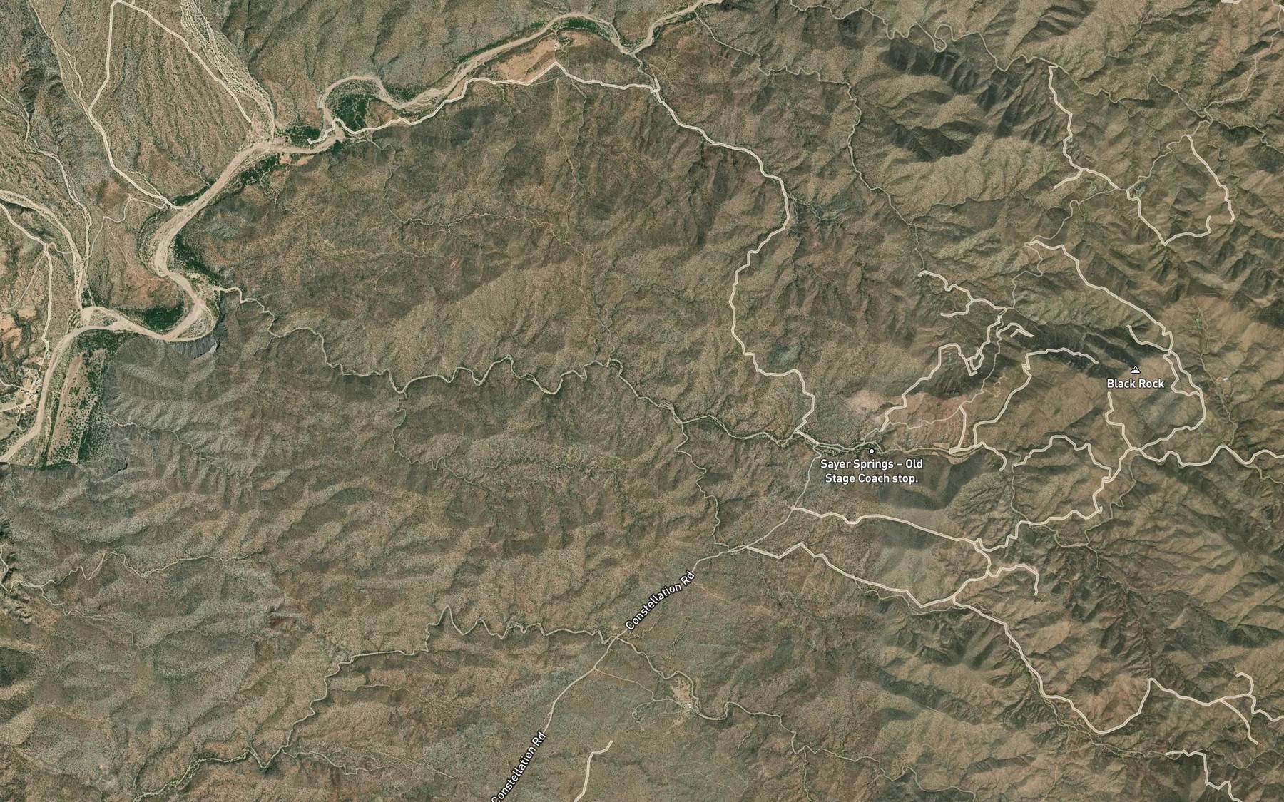 Satellite map of the Hamlin Wash