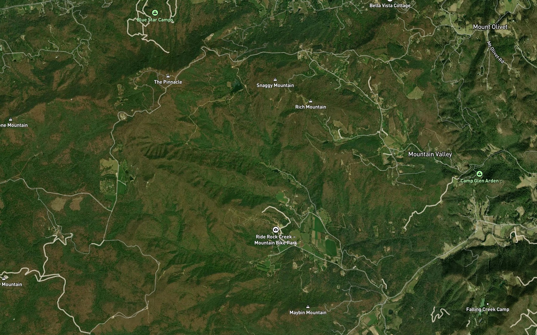 Satellite map of the Hampy Creek