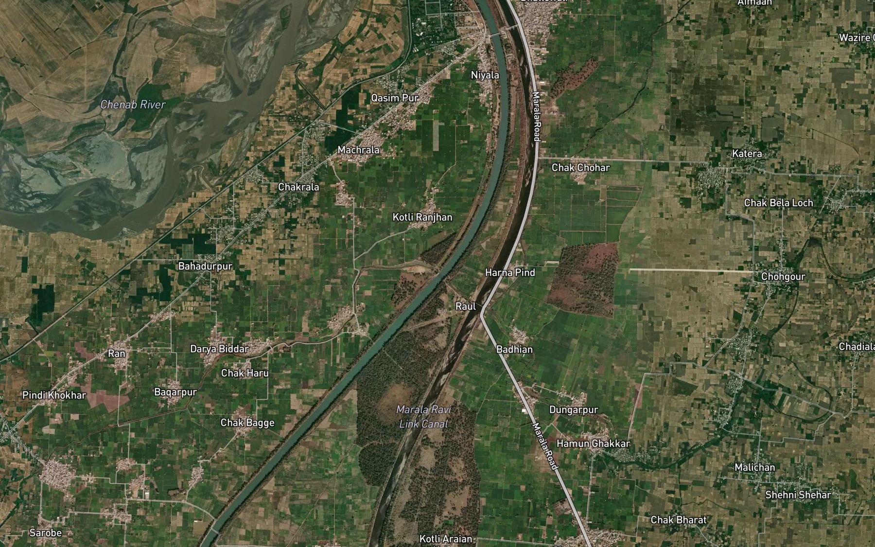 Satellite map of the Golawah Nala