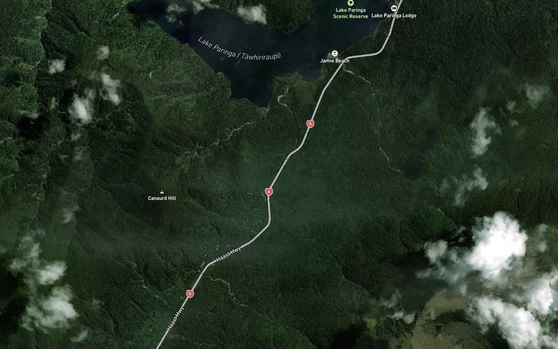 Satellite map of the Rata Creek