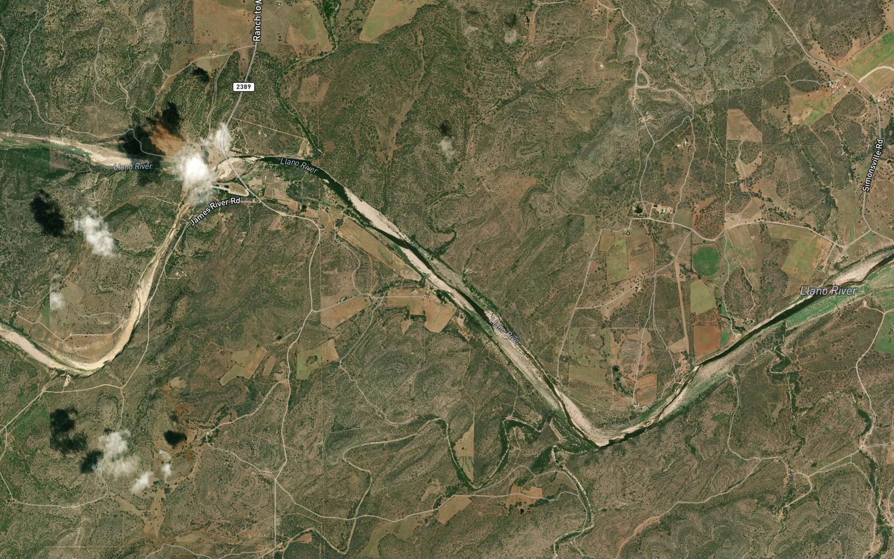 Satellite map of the Rock Creek