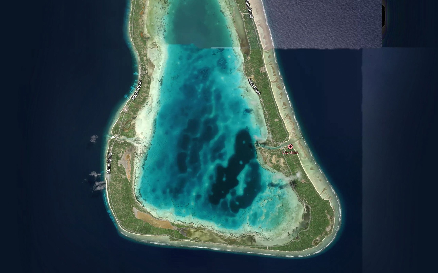 Satellite map of the Marakei Lagoon